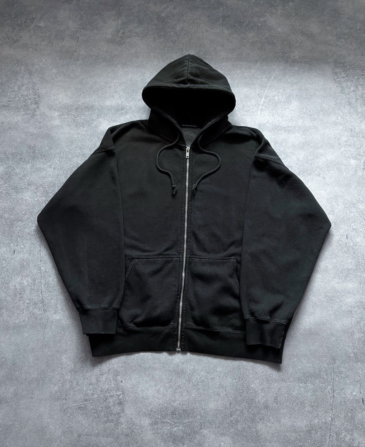 Vintage Vintage Oversized Heavyweight Black zip-hoodies Size US L / EU 52-54 / 3 - 2 Thumbnail