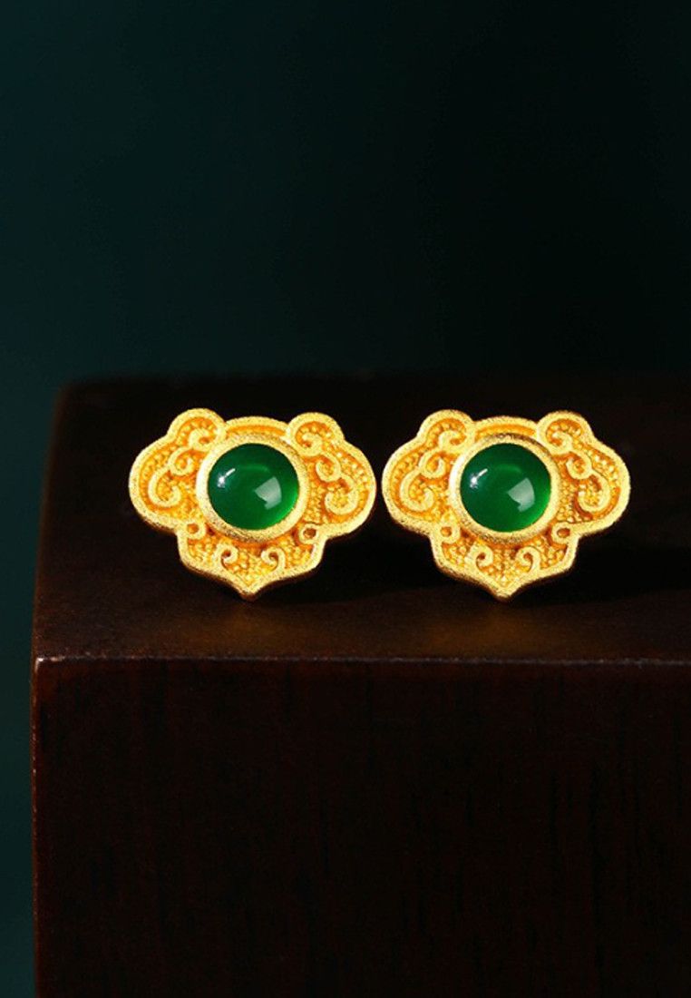 Other Chinese Style Imitation Hetian Jade Earrings Size ONE SIZE - 3 Thumbnail