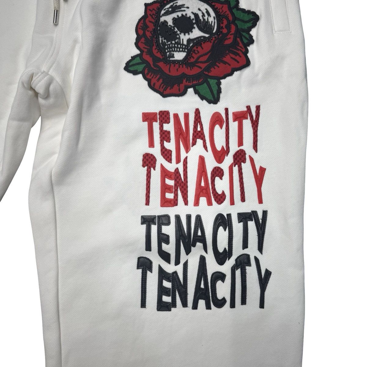 Other TENACITY White Graphic Sweatpants 2XLLeather Embroidery Rare Size US 38 / EU 54 - 4 Thumbnail