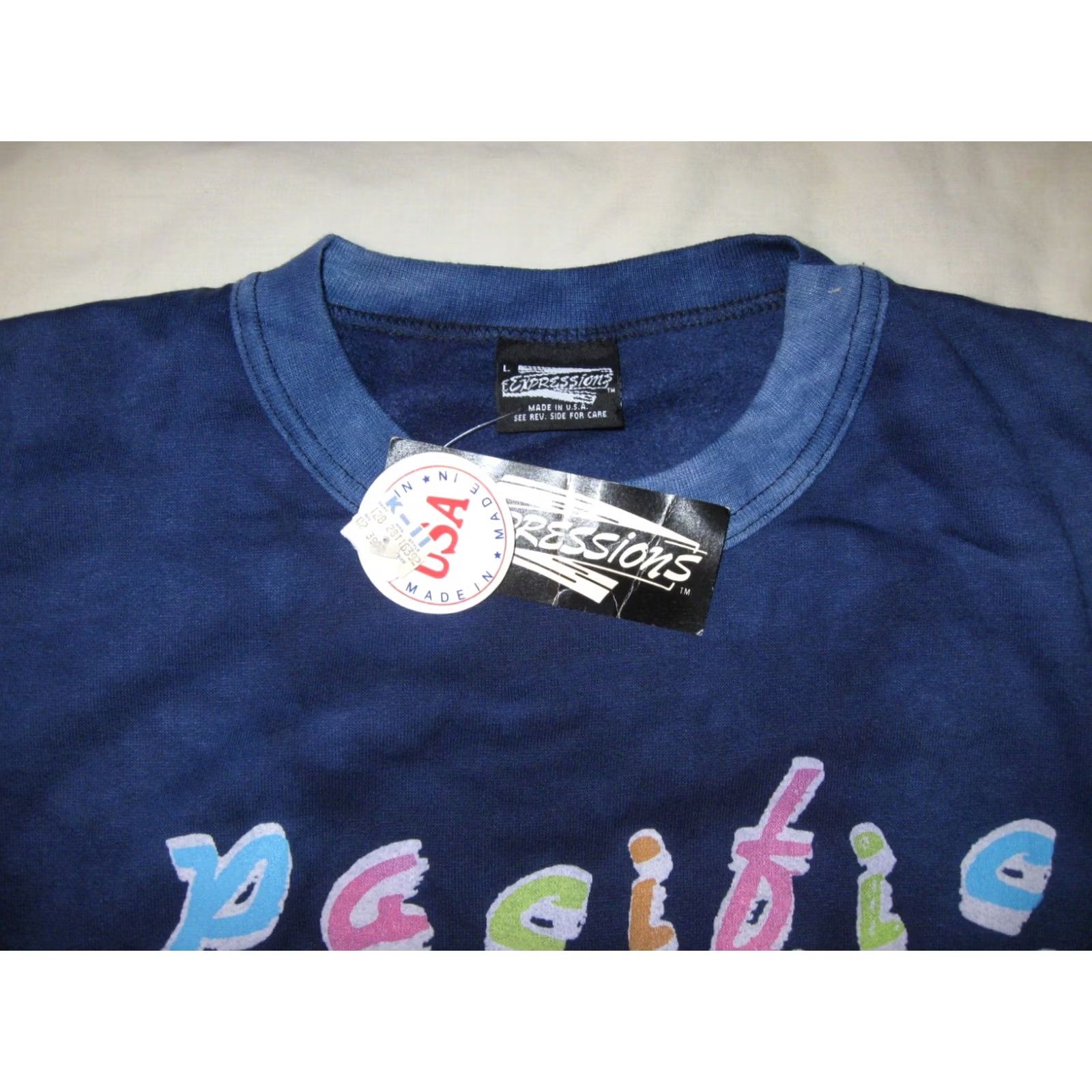 Vintage Expressions Sweatshirt Adult Men's Large - 50/50 Cotton/Polyester, Vintage, Brand Expressions, 23" Chest, 25.5" Length, W/Tags Size US L / EU 52-54 / 3 - 3 Thumbnail