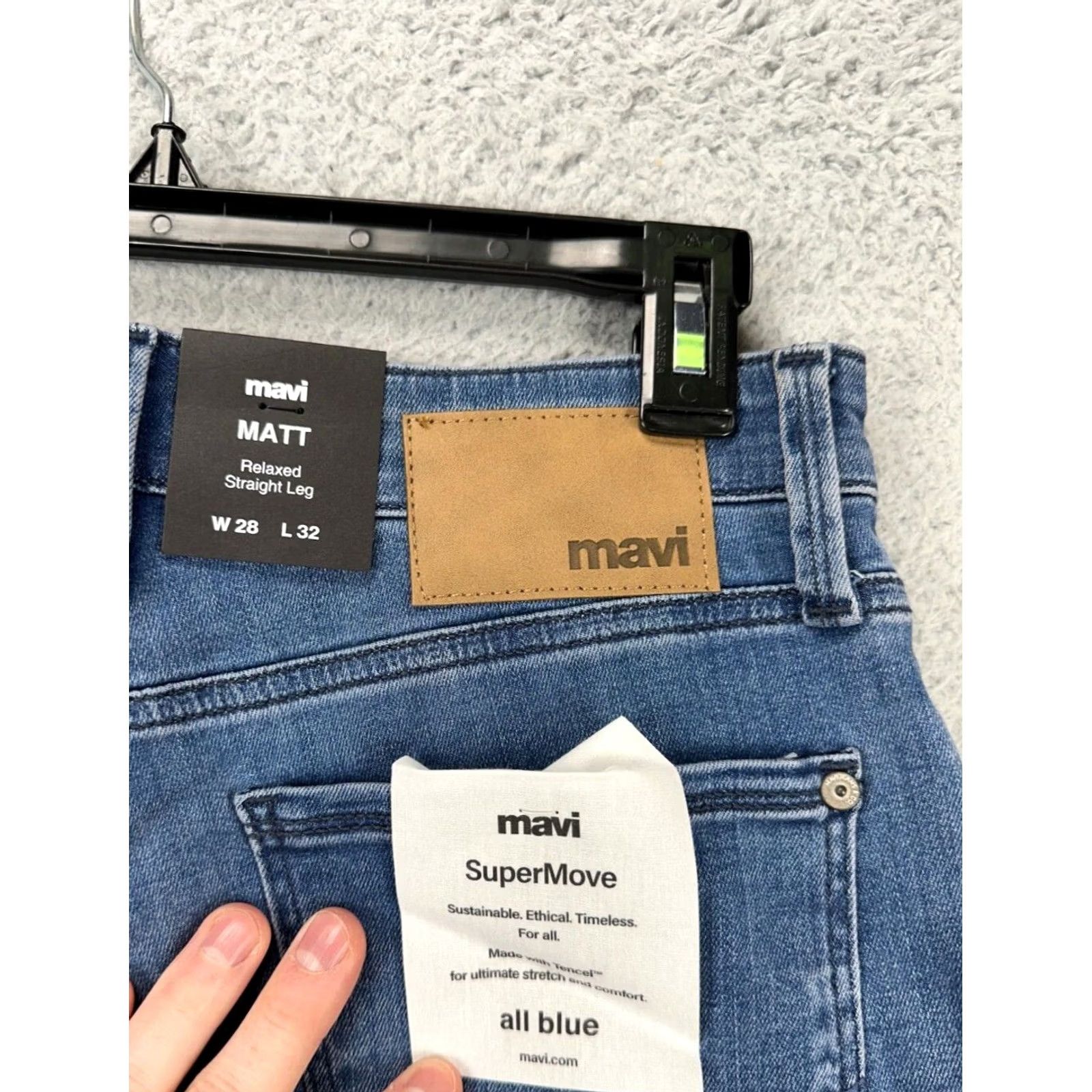 Vintage VINTAGE Mavi Matt Jeans Mens 28X32 Blue Distressed Relaxed Straight NEW Size US 29 - 7 Thumbnail