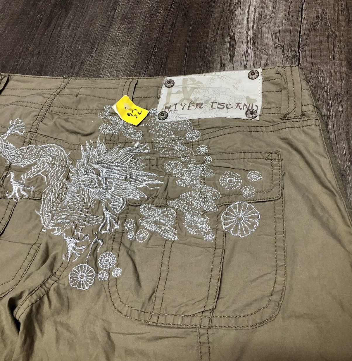 Japanese Brand × River Island River Island Cargo Pants Big Logo Dragon Sukajan Design Size US 32 / EU 48 - 3 Thumbnail