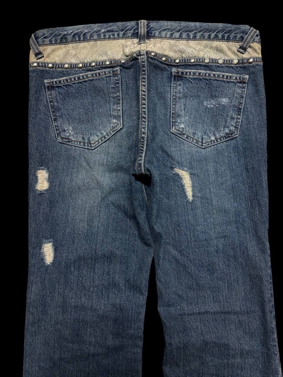 Other FLARE Japanese Rare Distress Snake Skin Studded Insane Jean Size US 32 / EU 48 - 17 Thumbnail