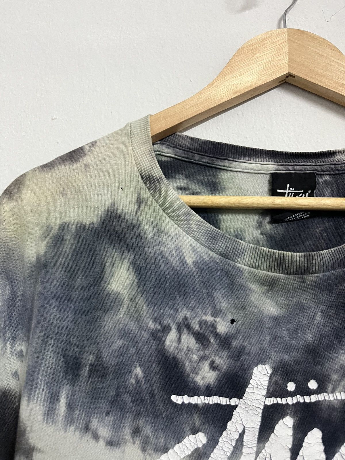 Stussy 💥Stussy Trashed Oversized Big Logo Tee Size US XL / EU 56 / 4 - 4 Thumbnail