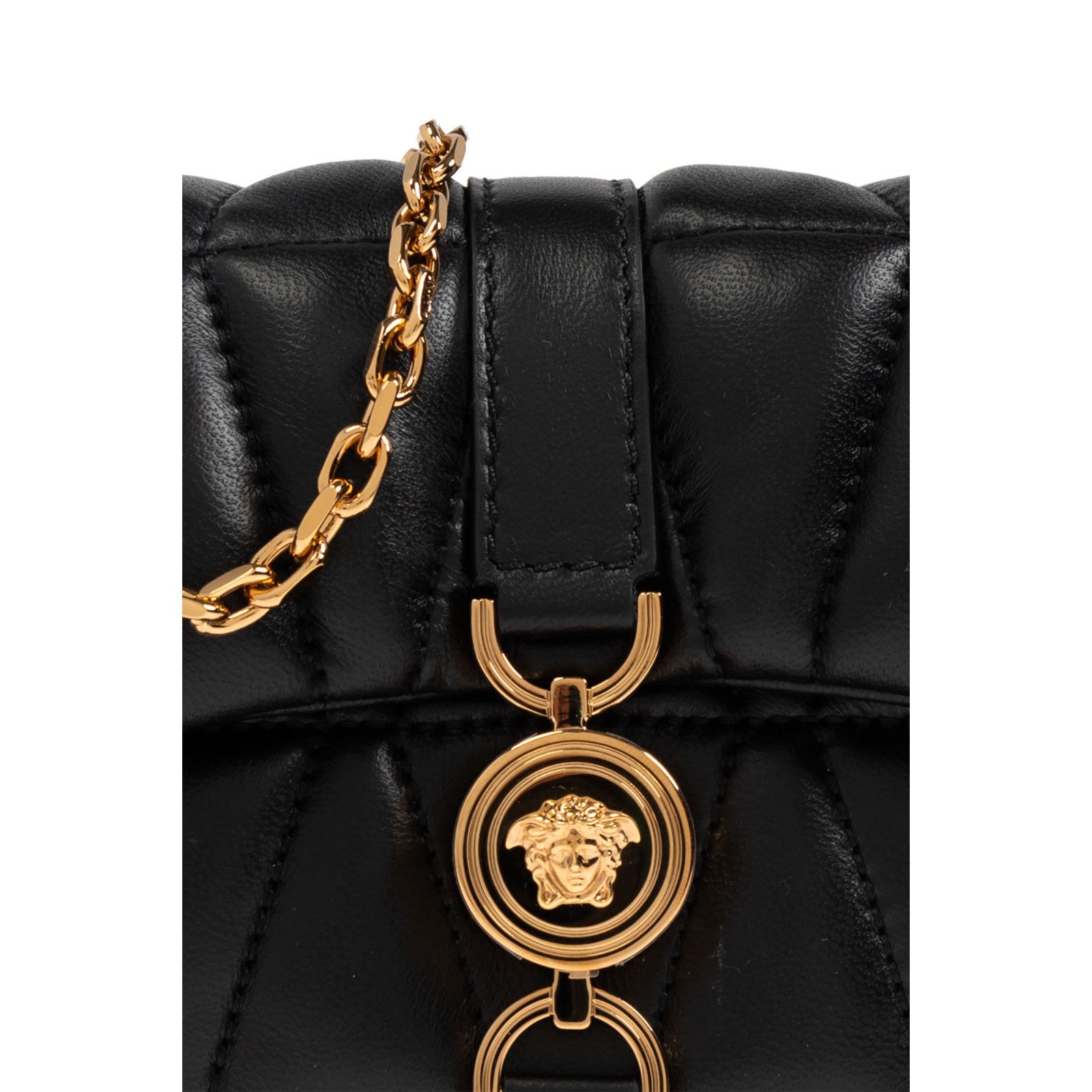 Versace VERSACE Kleio Mini Black Leather Shoulder Bag New & Authenti Size ONE SIZE - 5 Thumbnail