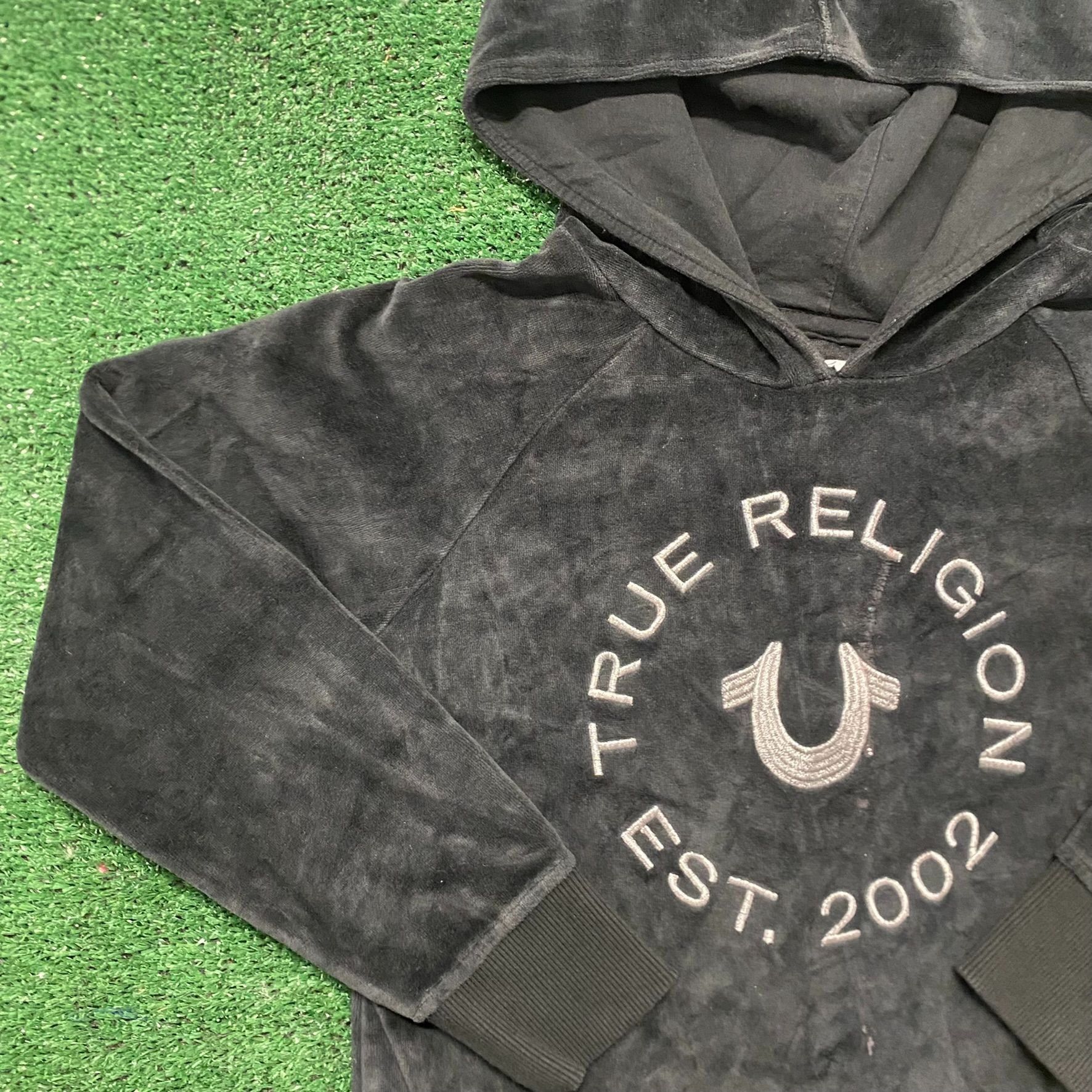 True Religion Vintage Y2K True Religion Velour Horseshoe Logo Hoodie Size US XS / EU 42 / 0 - 2 Thumbnail