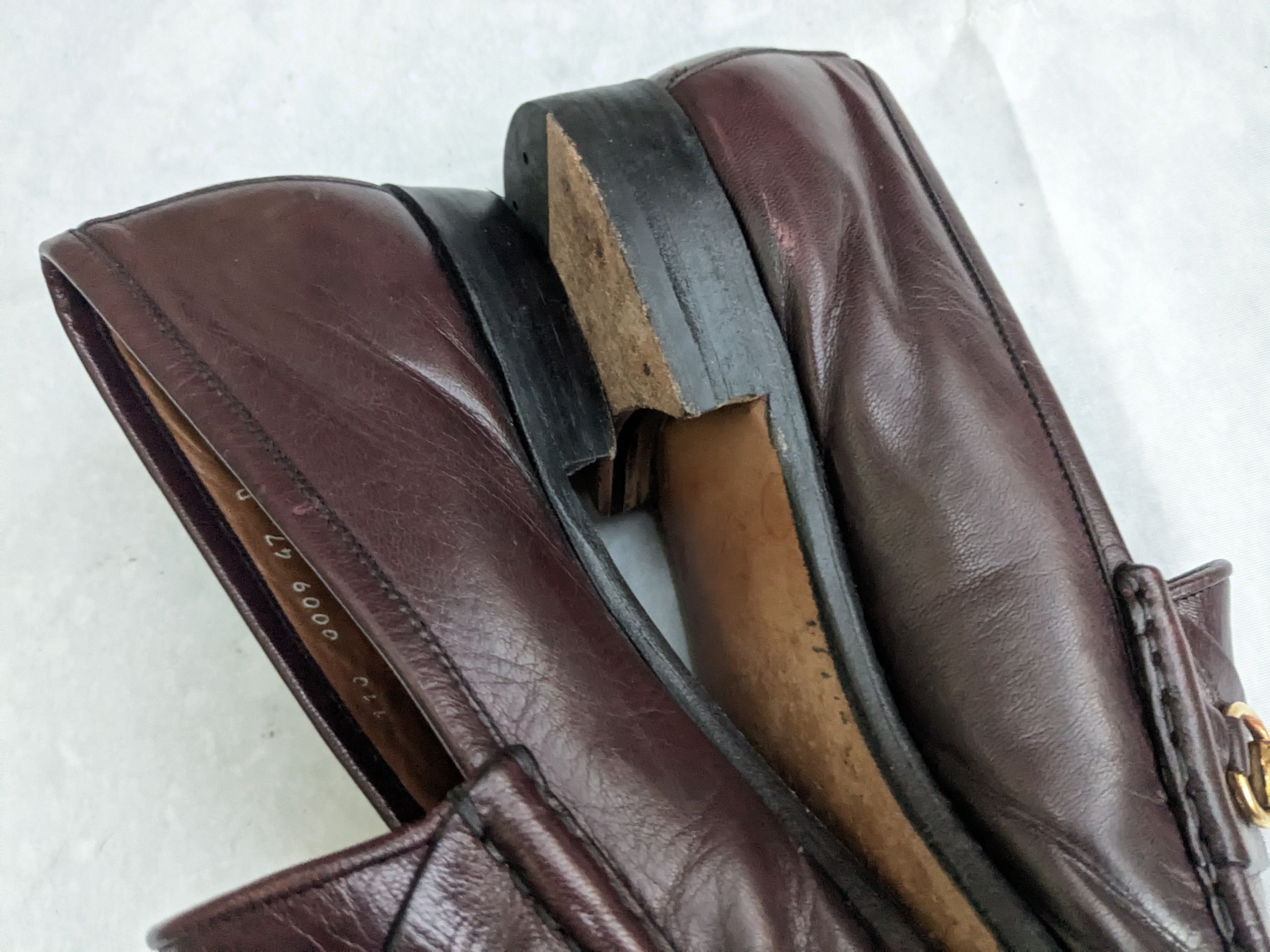 Gucci Gucci Horsebit Loafers Burgundy 13.5 Leather Red Size US 13 / EU 46 - 8 Thumbnail