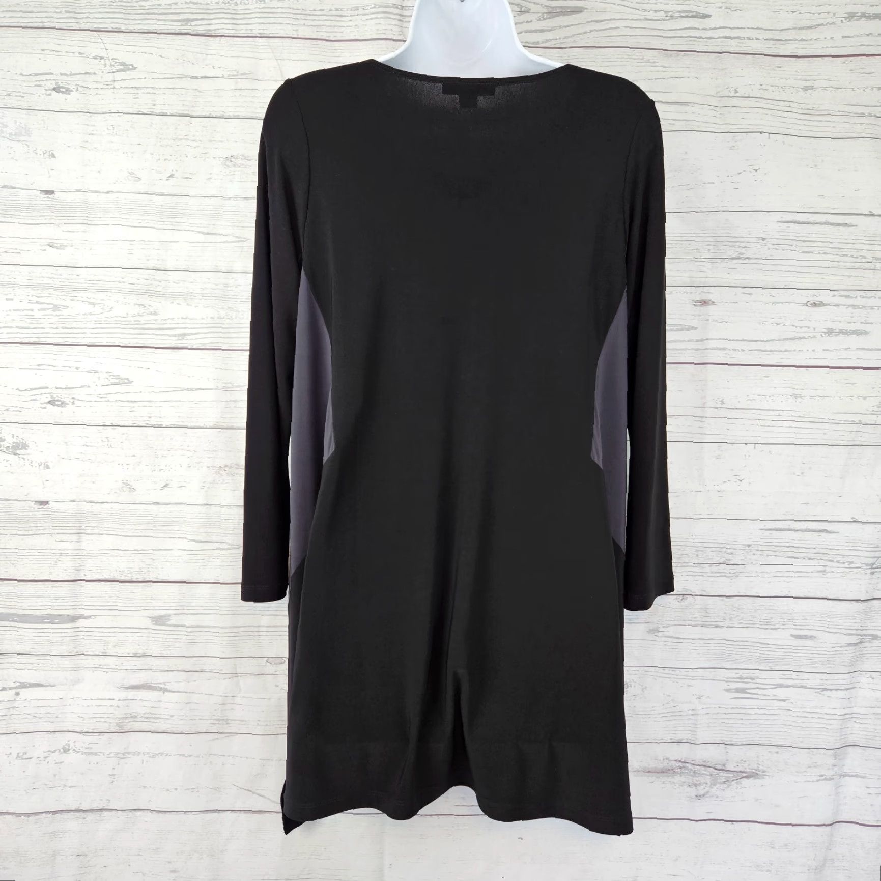 Vintage Sun Kim Womens Tunic Top XS Black Gray Sharkbite Hem Long Sleeve Shirt Blouse Womens XS Black Long Sleeve Tunic Sharkbite Hem Size XS / US 0-2 / IT 36-38 - 3 Thumbnail