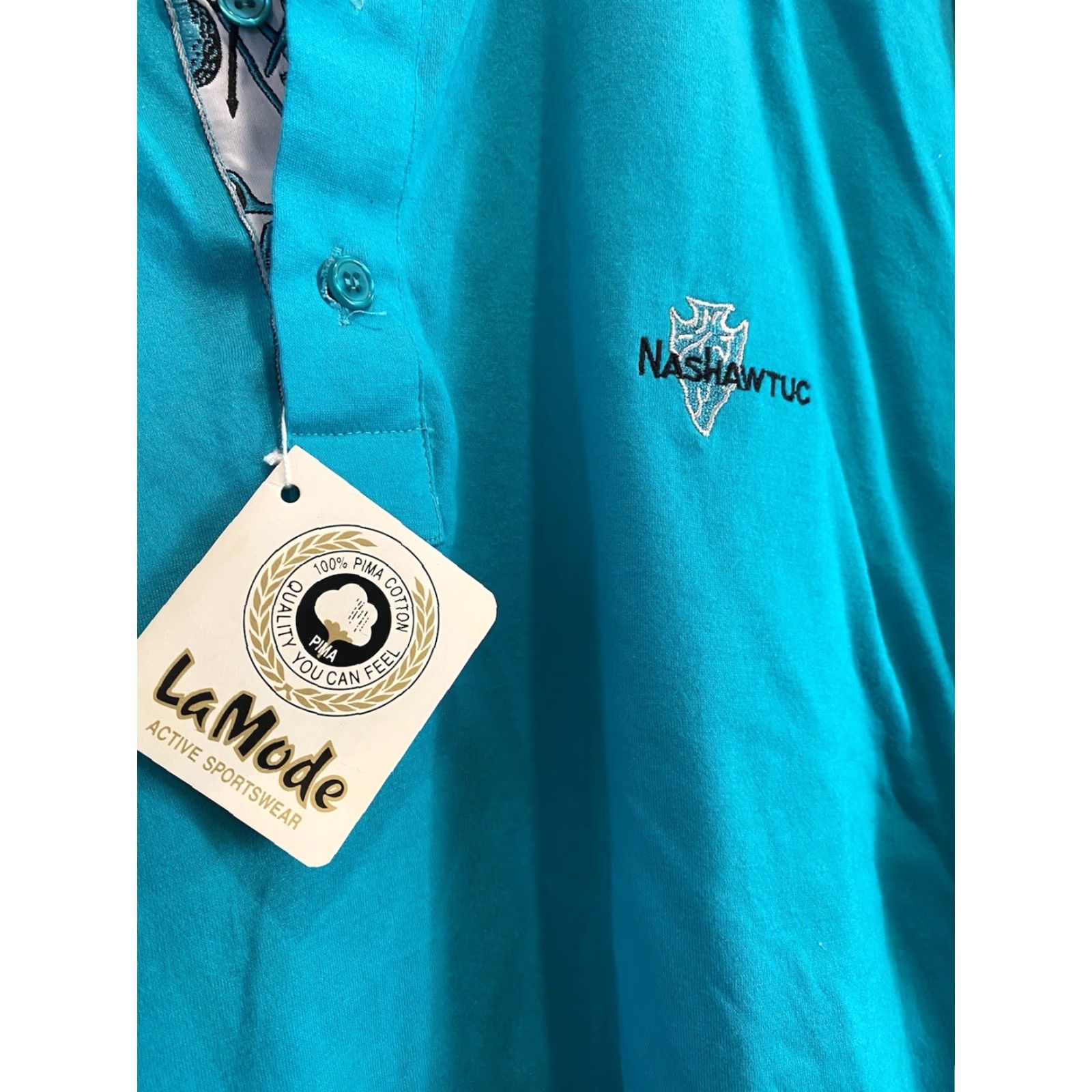 Vintage VINTAGE Polo Shirt La Mode Green Polo Shirt NOS XL Men Green Cotton Golf NWT 90s Mens Size US XL / EU 56 / 4 - 4 Thumbnail