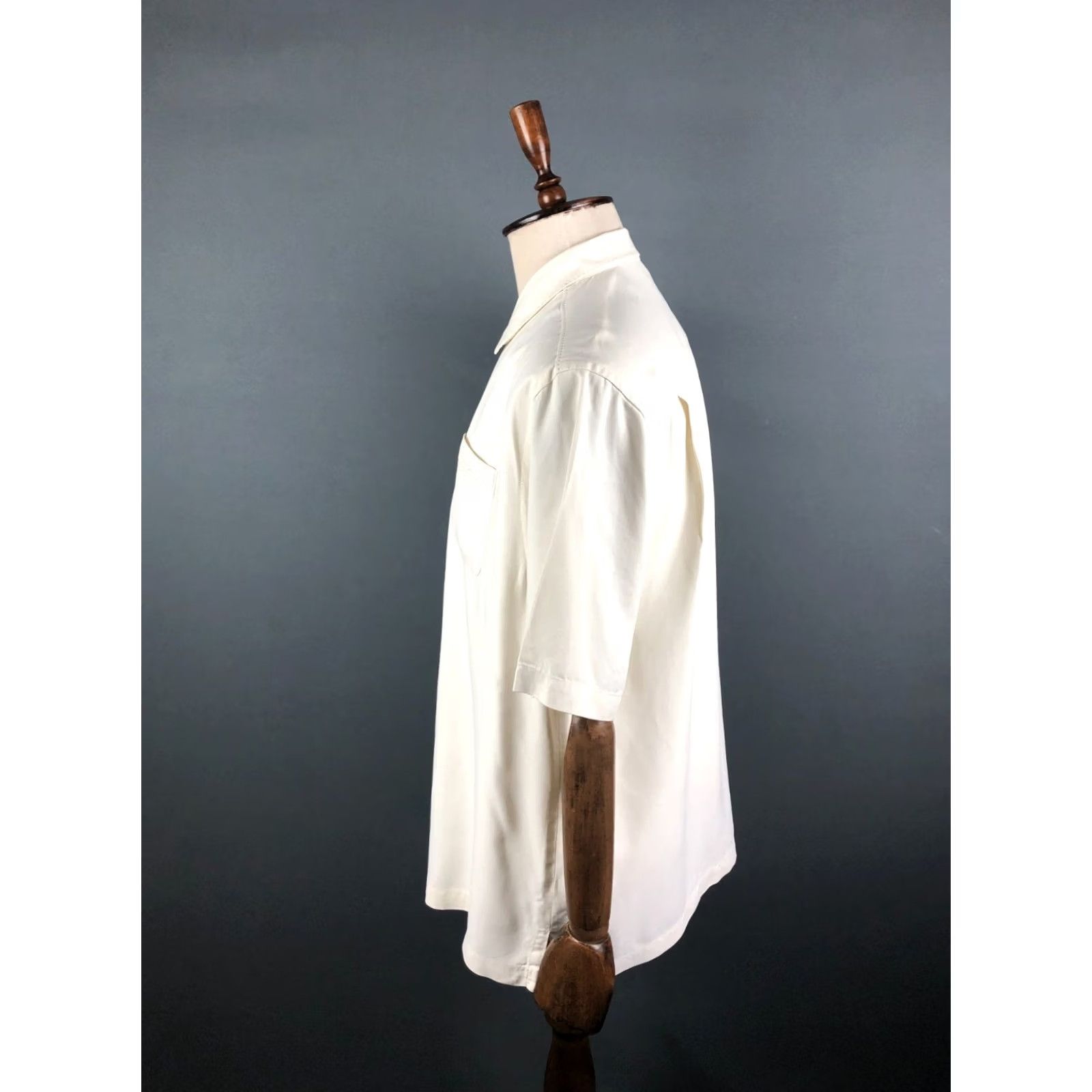 Tommy Bahama Tommy Bahama Shirt Mens M Ivory Silk Short Sleeve Button-Up Camp Collar Pocket Casual Regular Fit Size US M / EU 48-50 / 2 - 2 Thumbnail