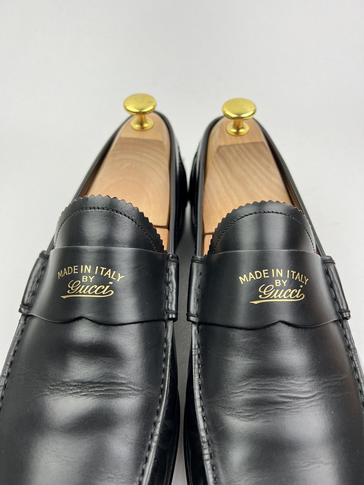 Gucci GUCCI Loafers Leather Penny Shoes GG Logo Black Men’s Size US 9.5 / EU 42-43 - 6 Thumbnail