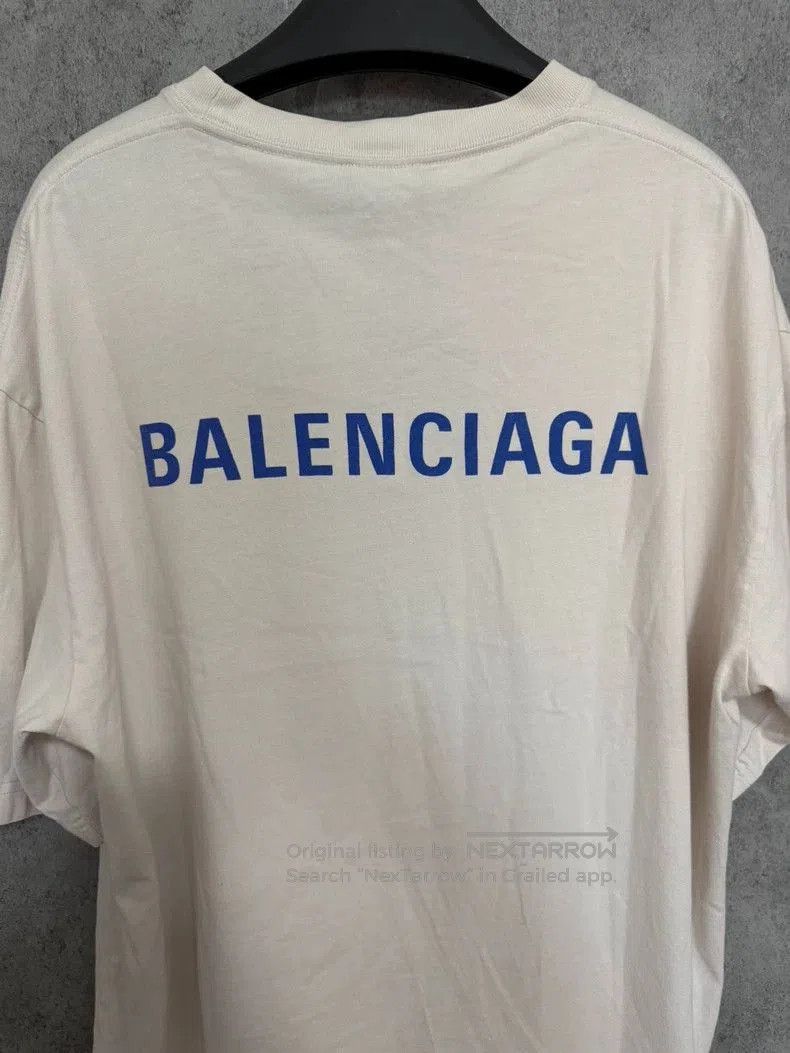 Balenciaga Balenciaga Beige Logo Short Sleeve Tee. Size US L / EU 52-54 / 3 - 6 Thumbnail