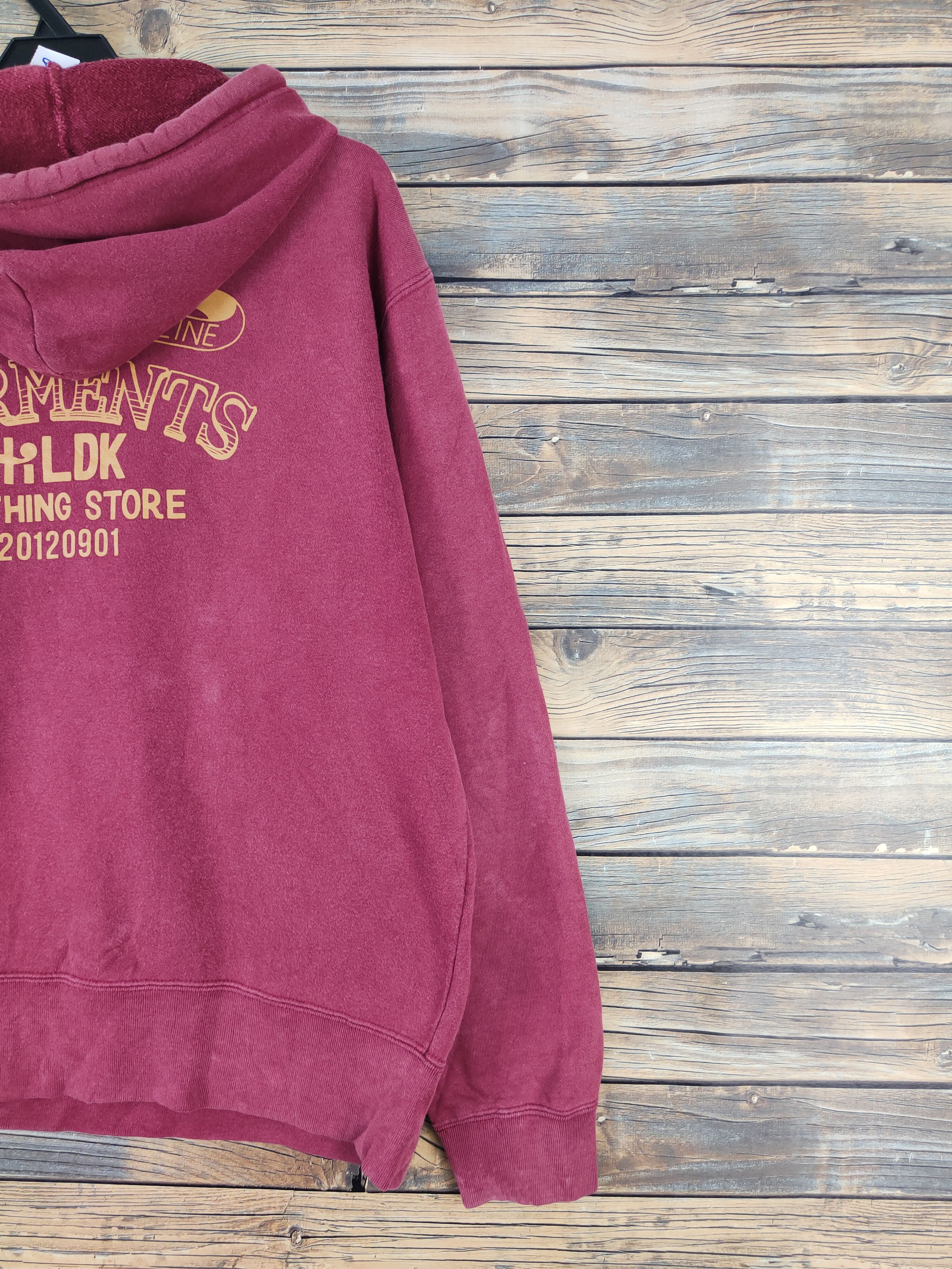 Japanese Brand Hildk Red Faded Hoodie Sweatshirts #W2050 Size US L / EU 52-54 / 3 - 12 Thumbnail
