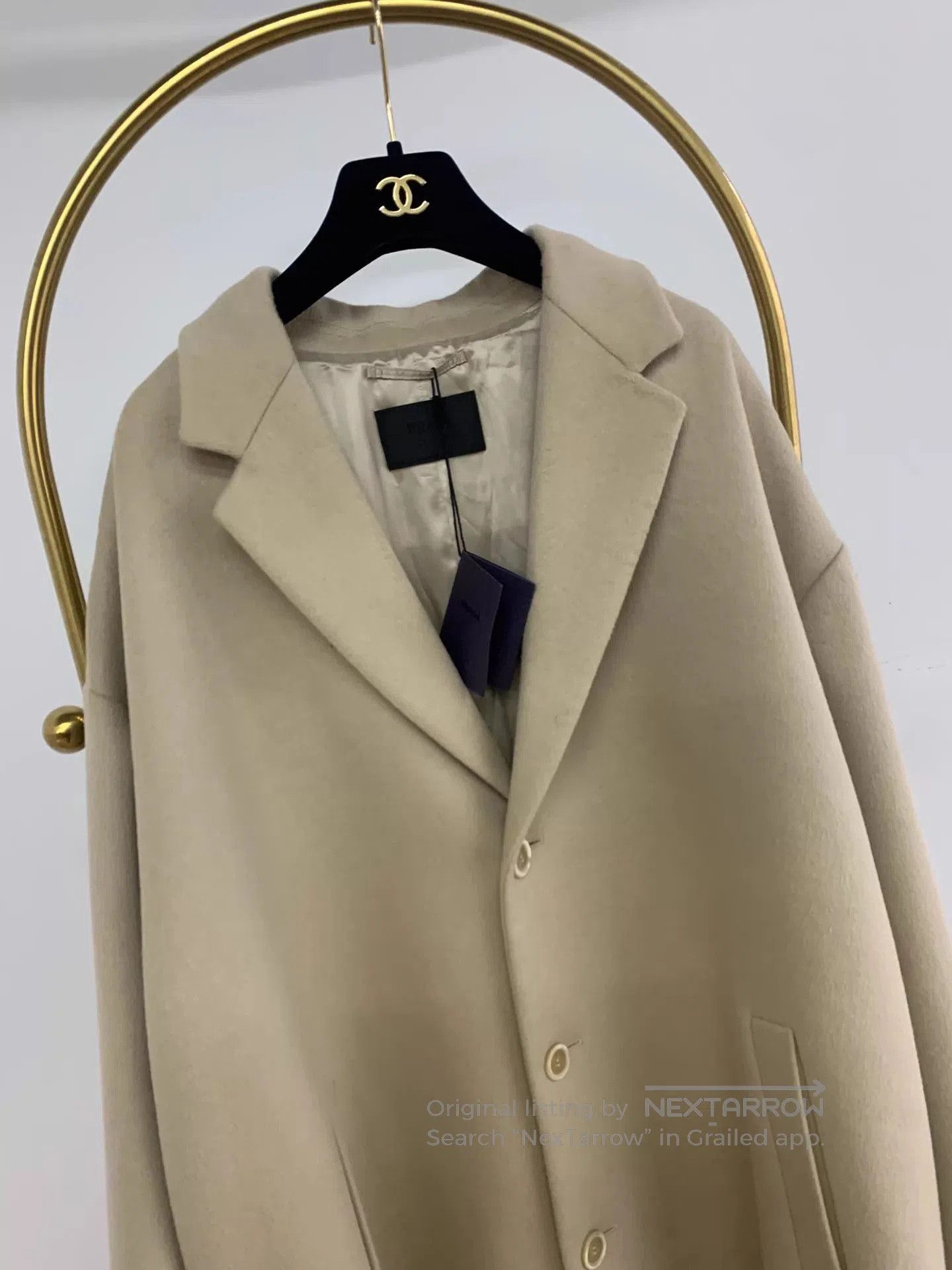 Prada Beige Oversized Long Coat Size L. Size US L / EU 52-54 / 3 - 2 Thumbnail