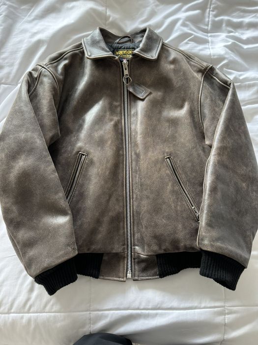 Supreme vanson hotsell leather jacket retail