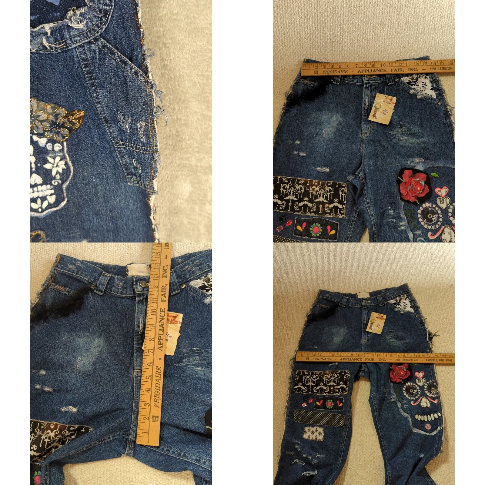 Levi's Levi's Jeans Patchwork Hippe Upcycled Woodstock Multicolor 14P Petites Women Straight Denim J15P? Size 36" / US 14 / IT 50 - 9 Thumbnail