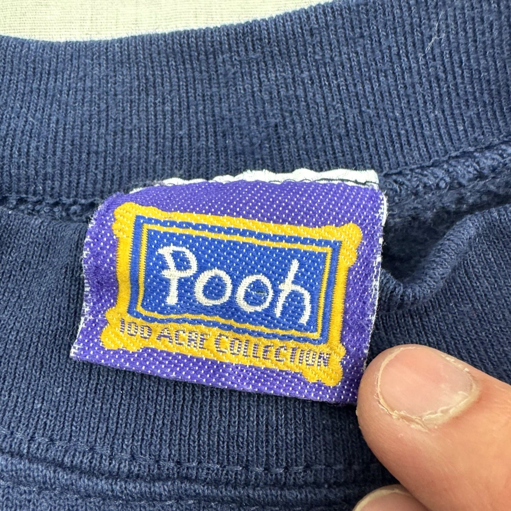 Disney VINTAGE Winnie the Pooh Sweatshirt Women XL Blue Embroidered Disney World 90s Pullover Crew Neck Mens Womens Size XL / US 12-14 / IT 48-50 - 5 Thumbnail