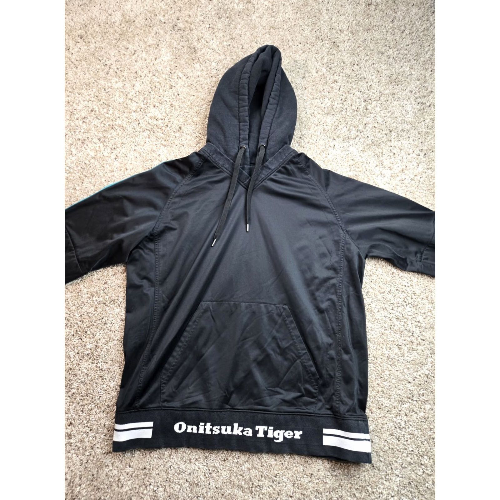 Onitsuka Tiger Onitsuka Tiger Hoodie Mens Small Black Pullover Long Sleeve Crew Neck Logo Pocket Knit Cotton Blend Regular Size US S / EU 44-46 / 1 - 6 Thumbnail