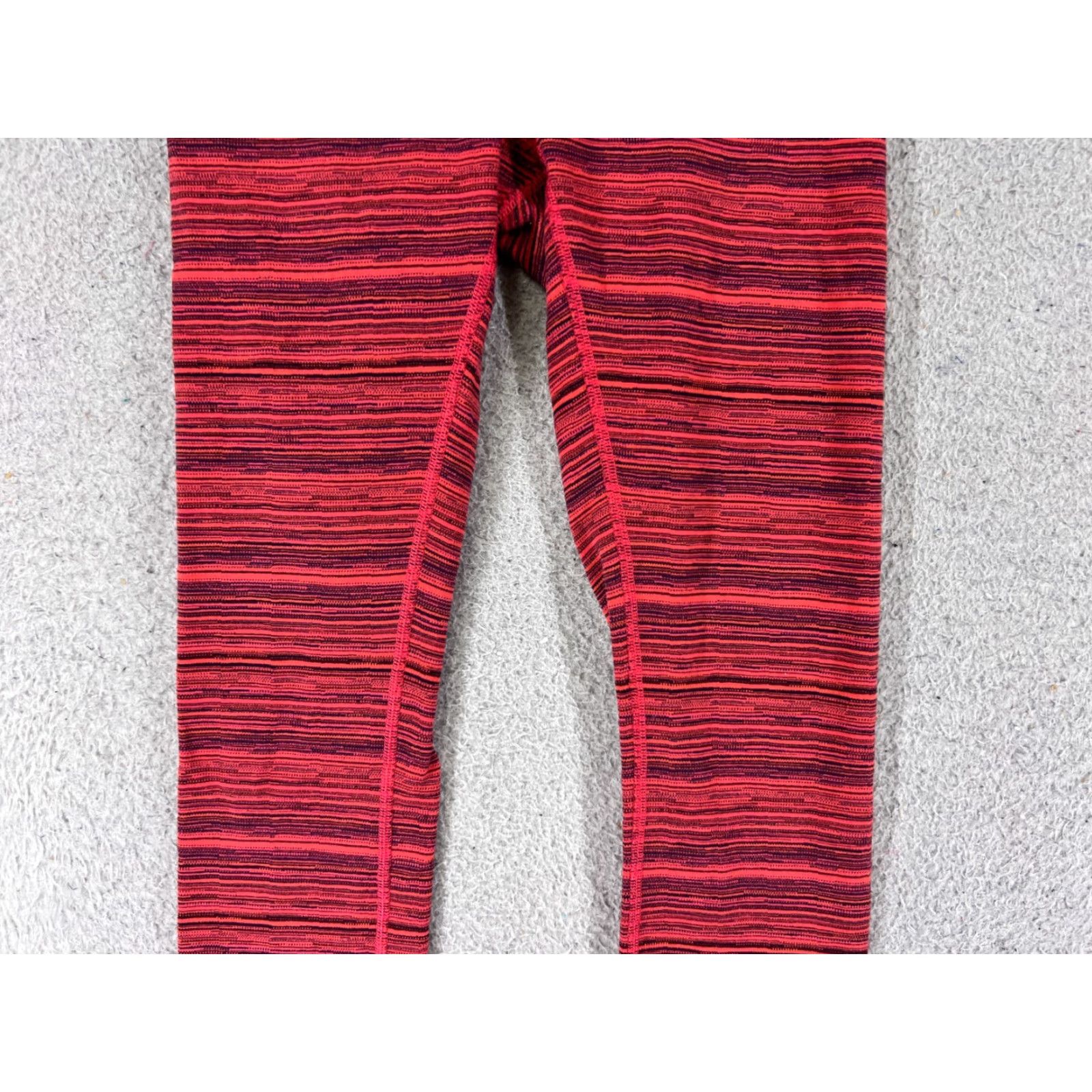 Lululemon Lululemon Wunder Under Pants Womens 4 Pink Stripe 21" Yoga Cropped High Rise Leggings with Pockets Cyber Boom Juice Alarming | Activewear Size 27" / US 4 / IT 40 - 3 Thumbnail