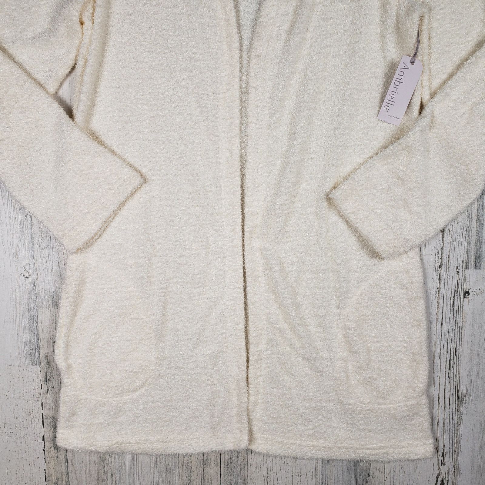 Other NWT Ambrielle Pristine Ivory Open Front House Coat Small Size S / US 4 / IT 40 - 6 Thumbnail