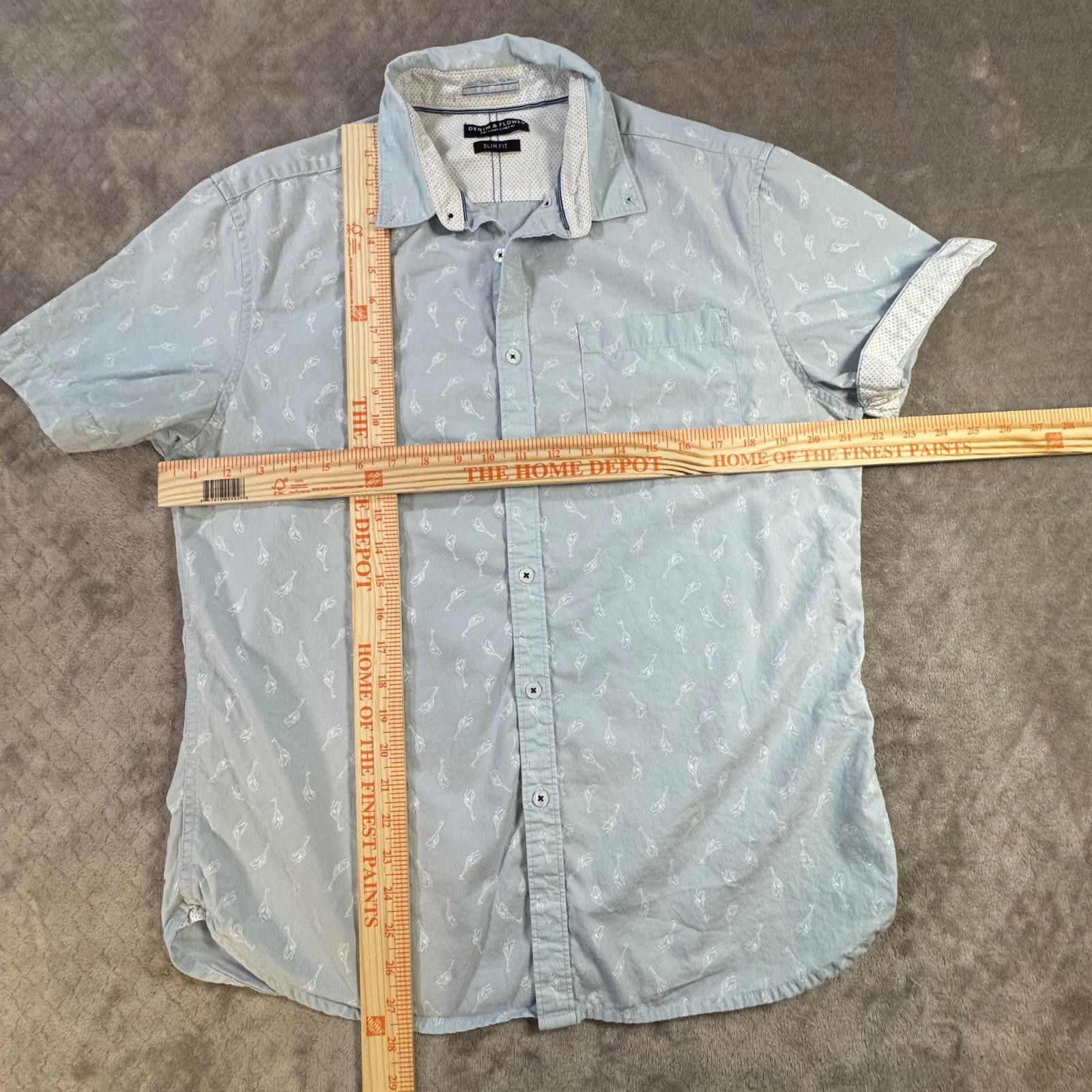 Denim & Flower Denim & Flower Ricky Singh Mens Shirt Medium Button Size US M / EU 48-50 / 2 - 11 Thumbnail