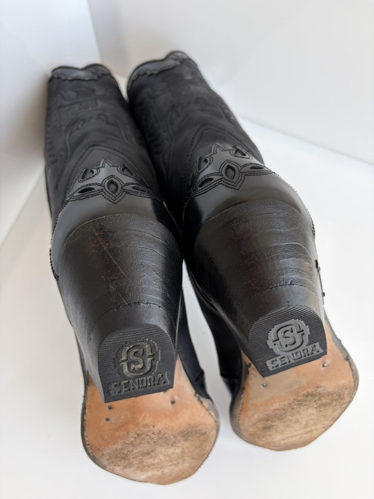 Sendra Sendra Western Horse Gaucho Leather Cowboy Boots Handmade Size US 7 / EU 40 - 13 Thumbnail