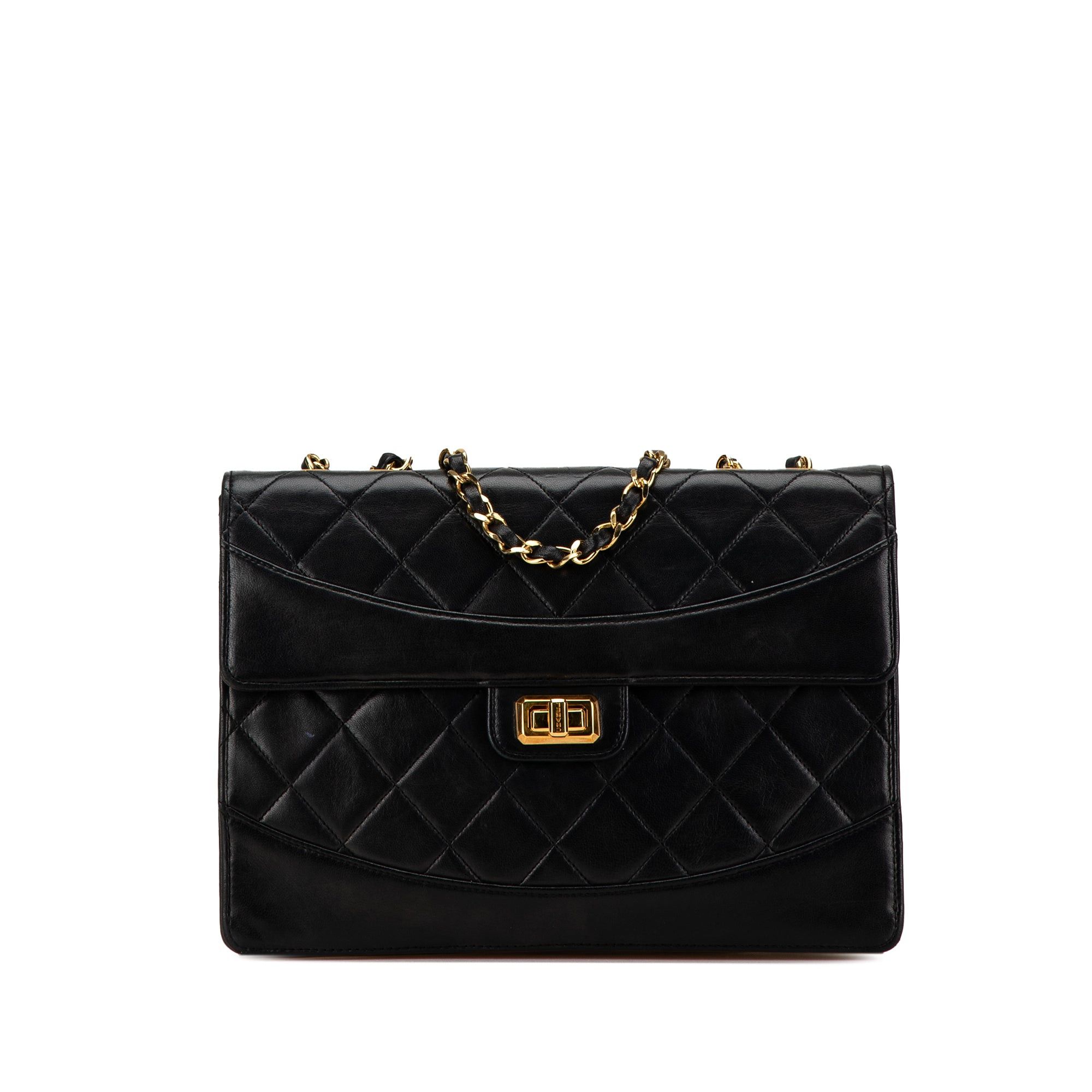 Chanel Chanel Medium Reissue 2.55 Quilted Lambskin Single Flap Black Size ONE SIZE - 1 Thumbnail