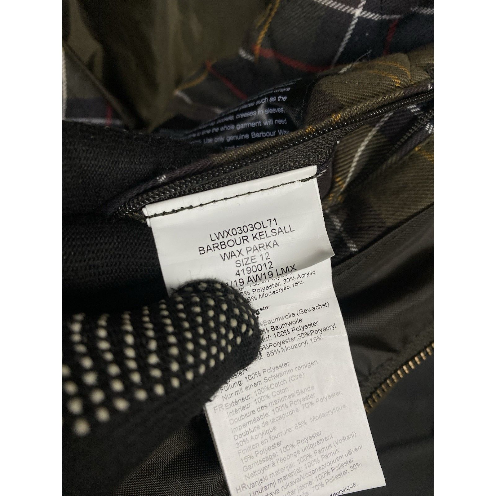 Barbour Barbour Kelsall Women's Green Waxed Hooded Parka Jacket Size Size M / US 6-8 / IT 42-44 - 14 Thumbnail