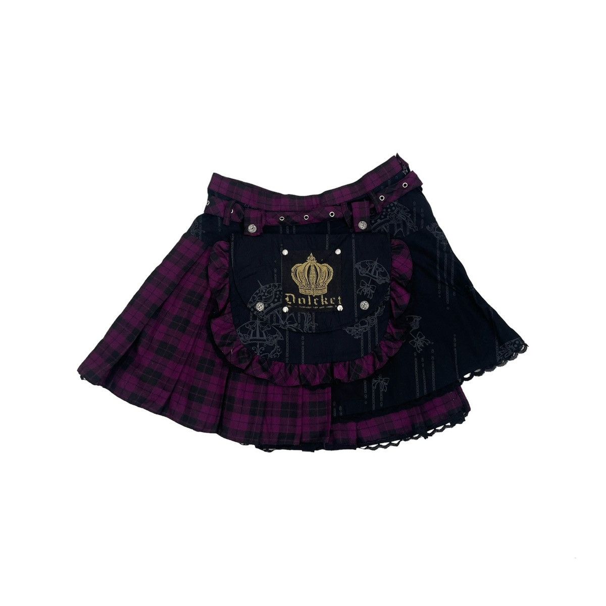 If Six Was Nine Blood Storm Mini Skirt With Removeable Pocket Punk Style Size 27" / US 4 / IT 40 - 2 Thumbnail