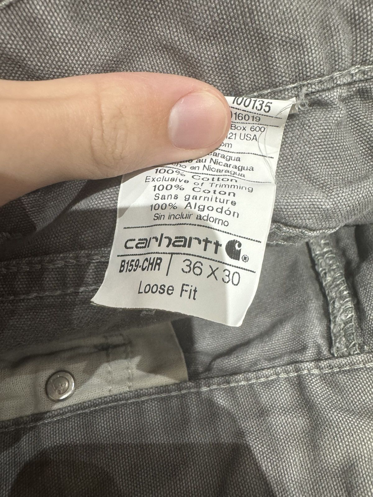 Carhartt × Vintage Vintage Baggy Grey Carhartt Pants Size US 36 / EU 52 - 5 Thumbnail