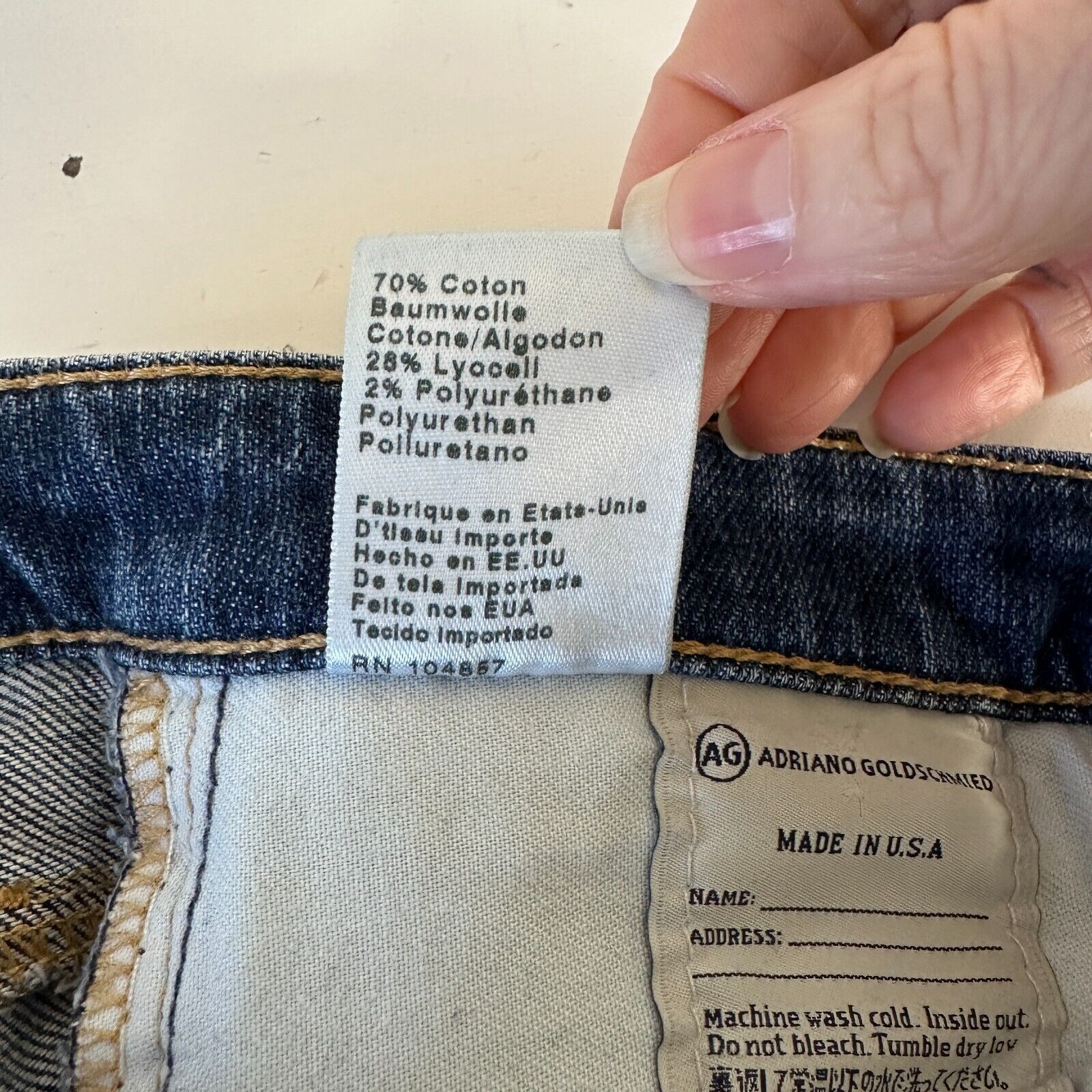 AG Adriano Goldschmied Revolve AG Flyaway The Stilt Cigarette Distressed Jean 27 Size 27" / US 4 / IT 40 - 7 Thumbnail