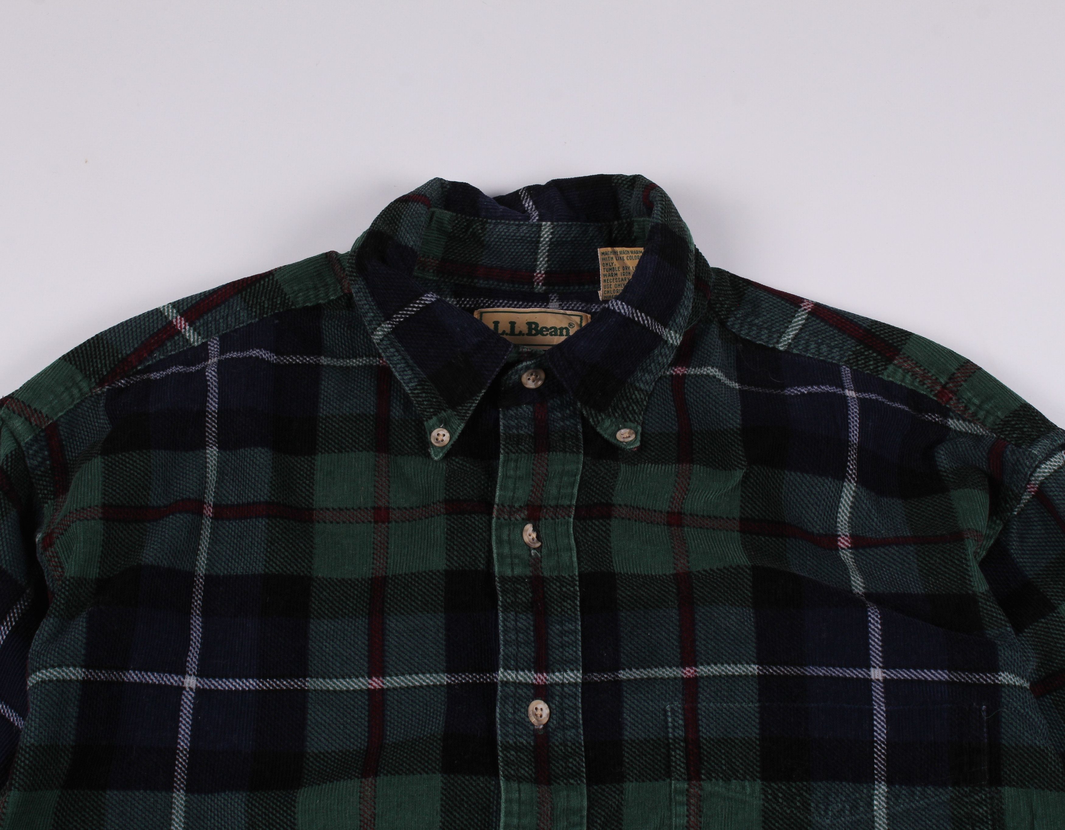 L.L. Bean × Vintage Vintage L.L. Bean Corduroy Checkered Shirt Size US M / EU 48-50 / 2 - 2 Thumbnail