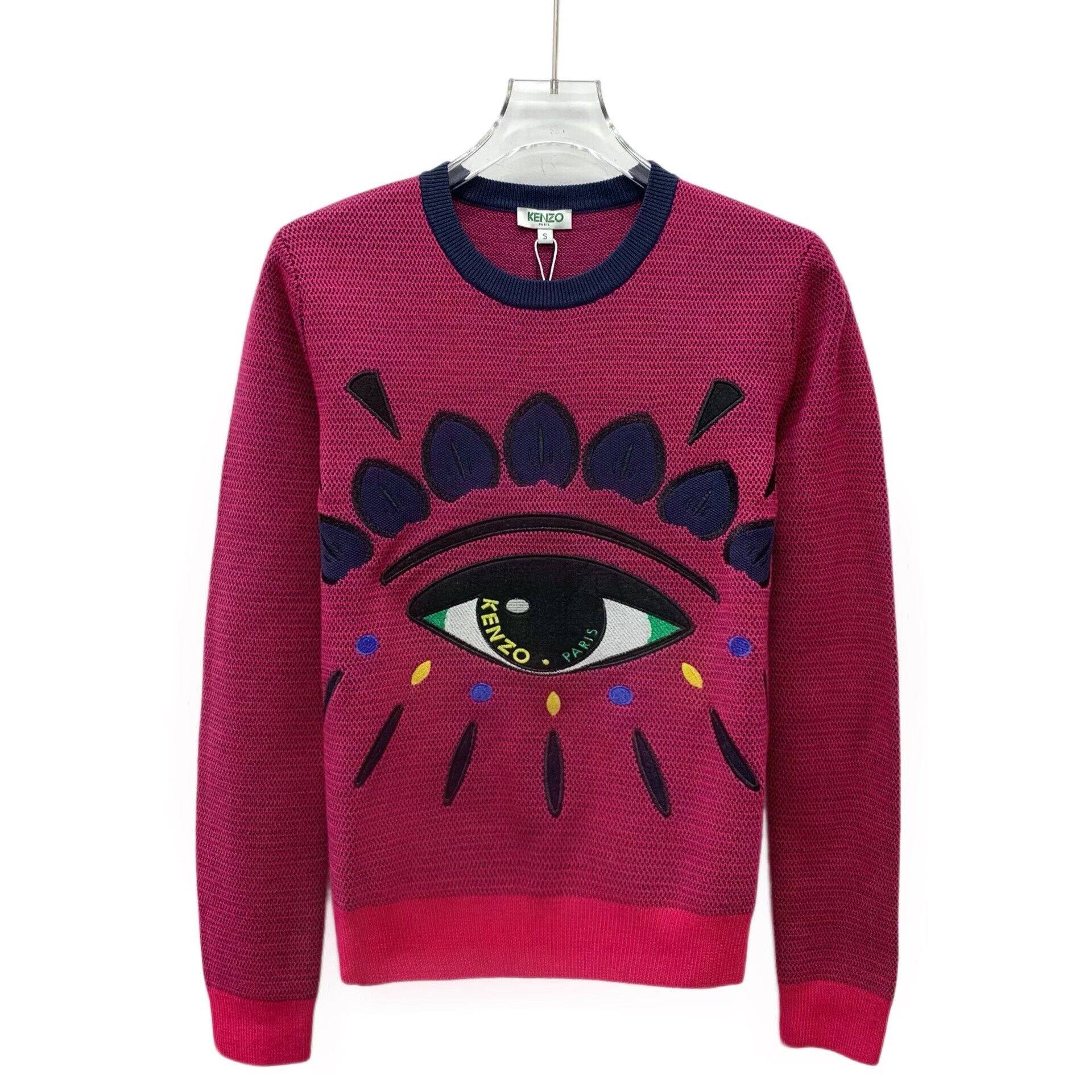 Kenzo Kenzo Retro Embroidered Pink Sweater S Women Size S / US 4 / IT 40 - 1 Thumbnail