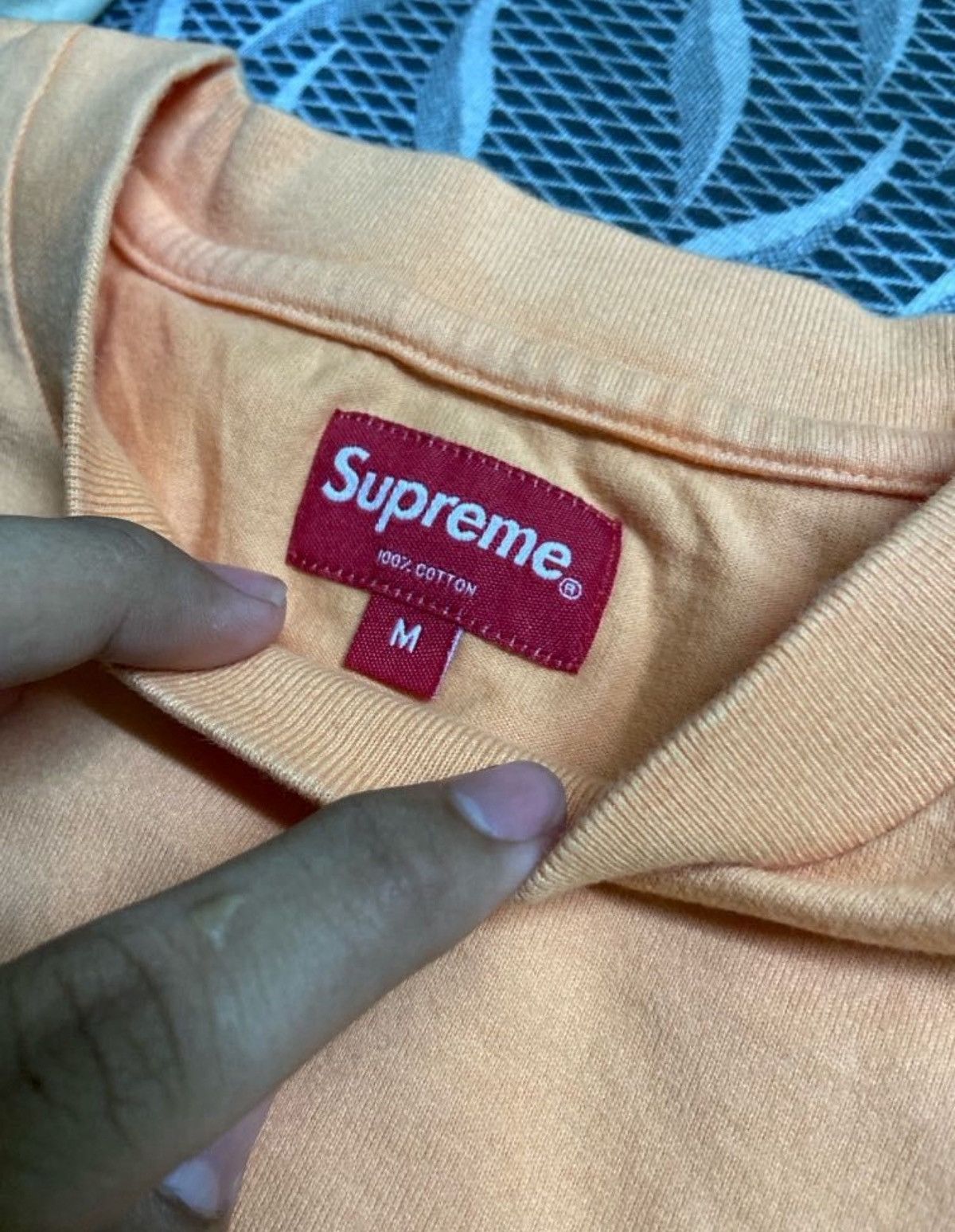 Supreme Supreme Small Box L/S Tee Peach Men's Size US M / EU 48-50 / 2 - 5 Thumbnail