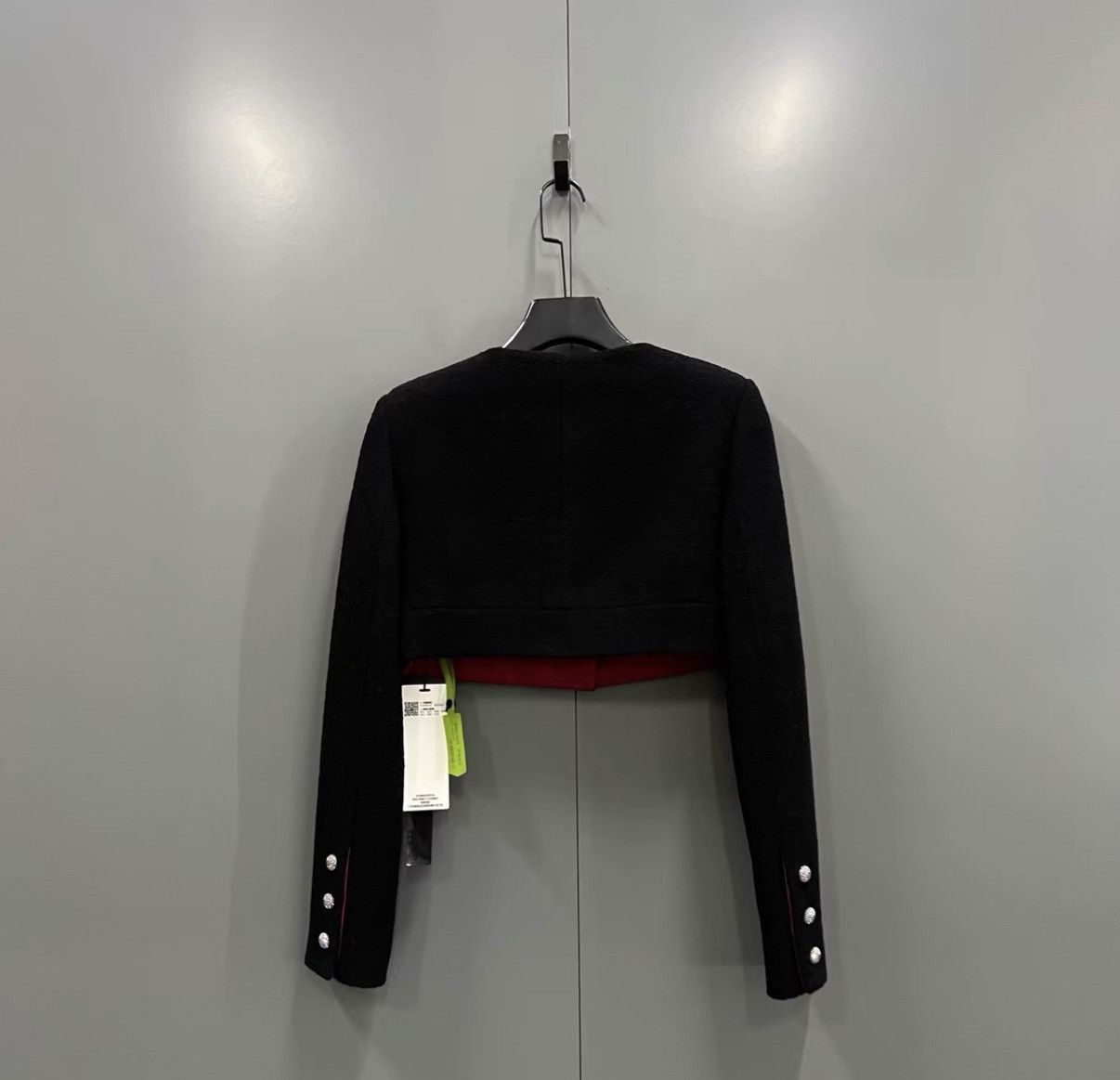 Chanel CHANEL Black & Pink Color Block Cropped Jacket J41 Size XS / US 0-2 / IT 36-38 - 2 Thumbnail