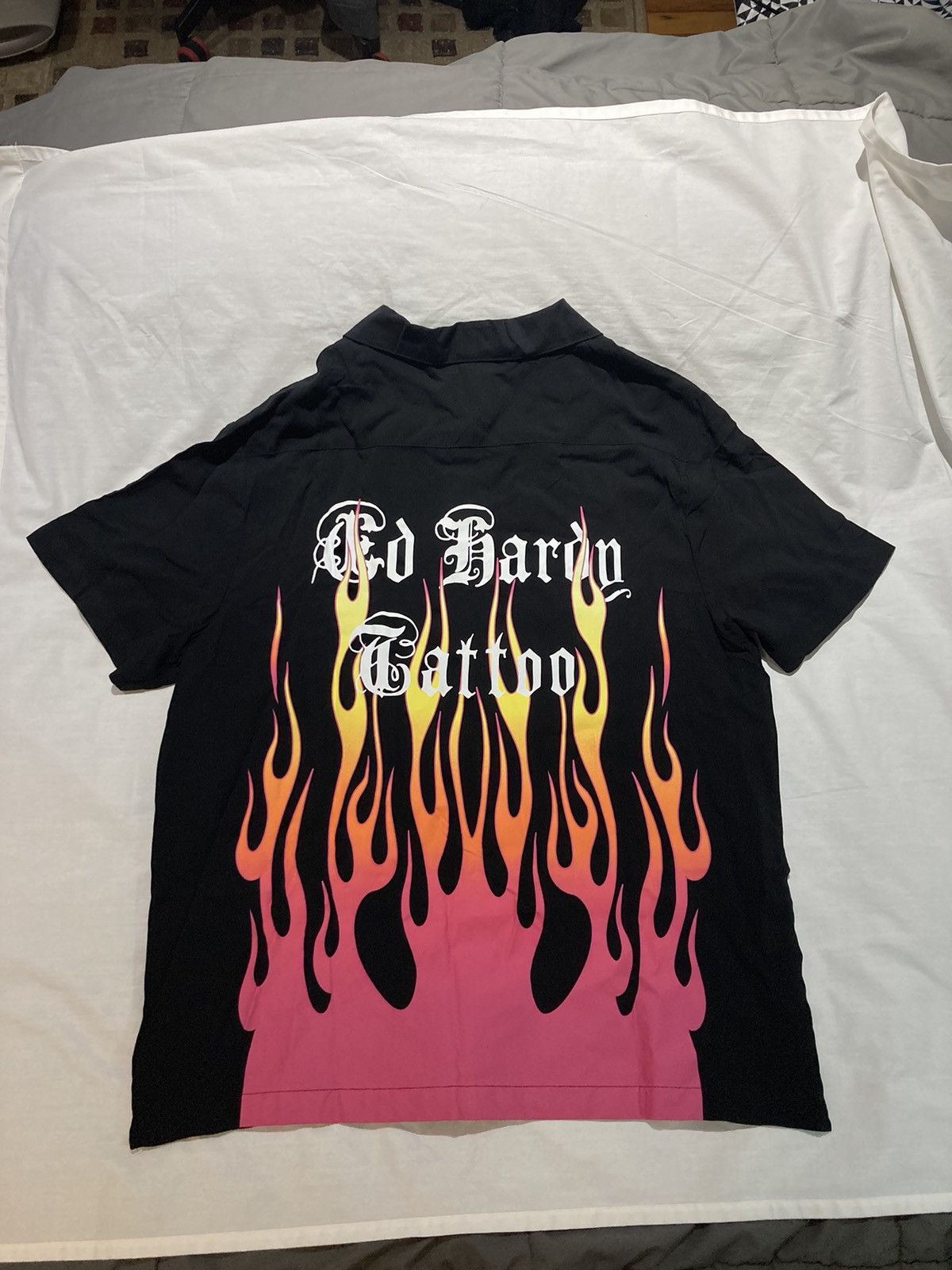 ed hardy button up