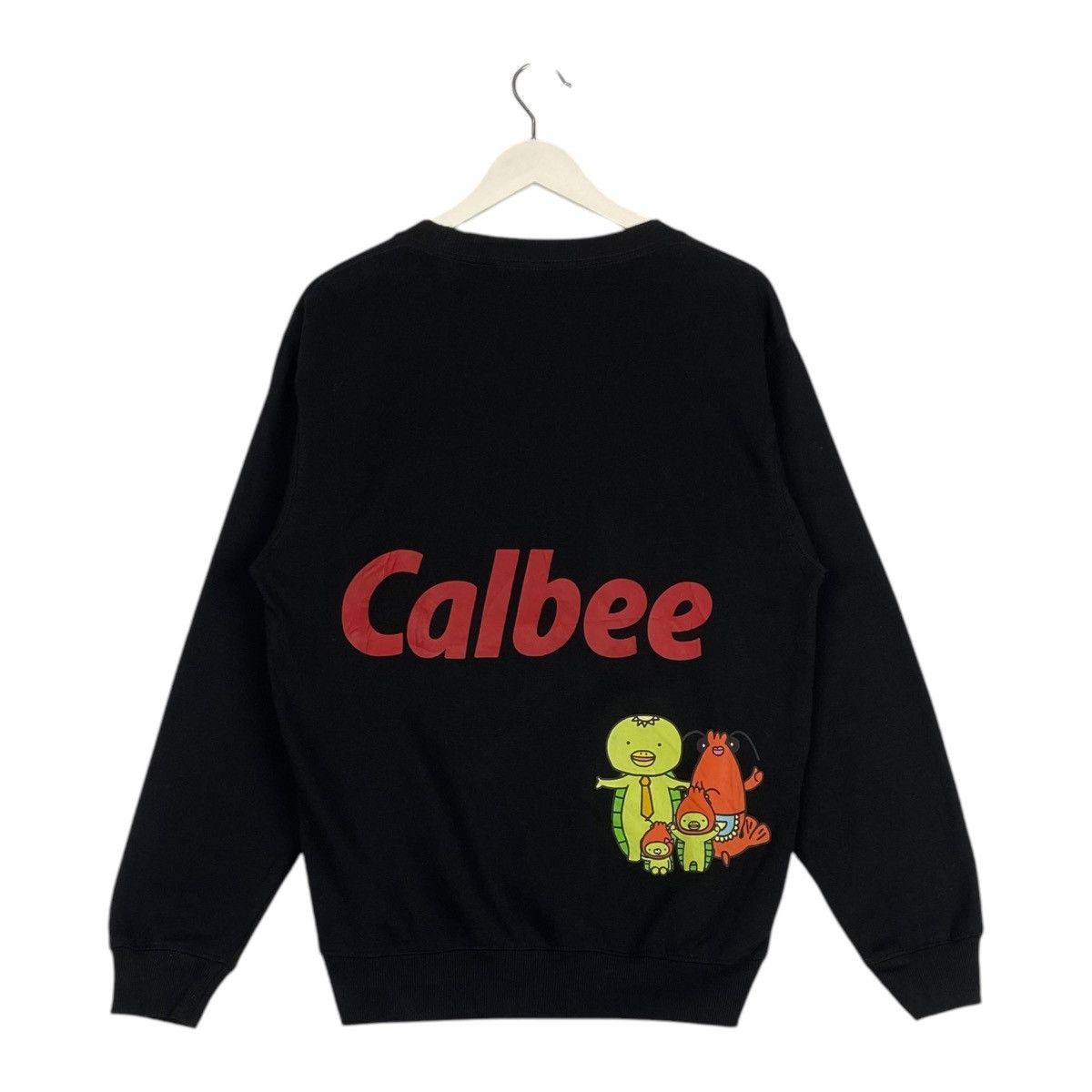 Designer × Vintage Vintage Calbee Embroidered Crewneck Sweatshirt Black mu Size L / US 10 / IT 46 - 5 Thumbnail