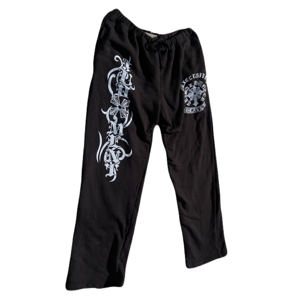 If Six Was Nine 2000s Japanese archive Vkei Gyaruo Cross Poem Sweat Pants Size US 30 / EU 46 - 3 Thumbnail