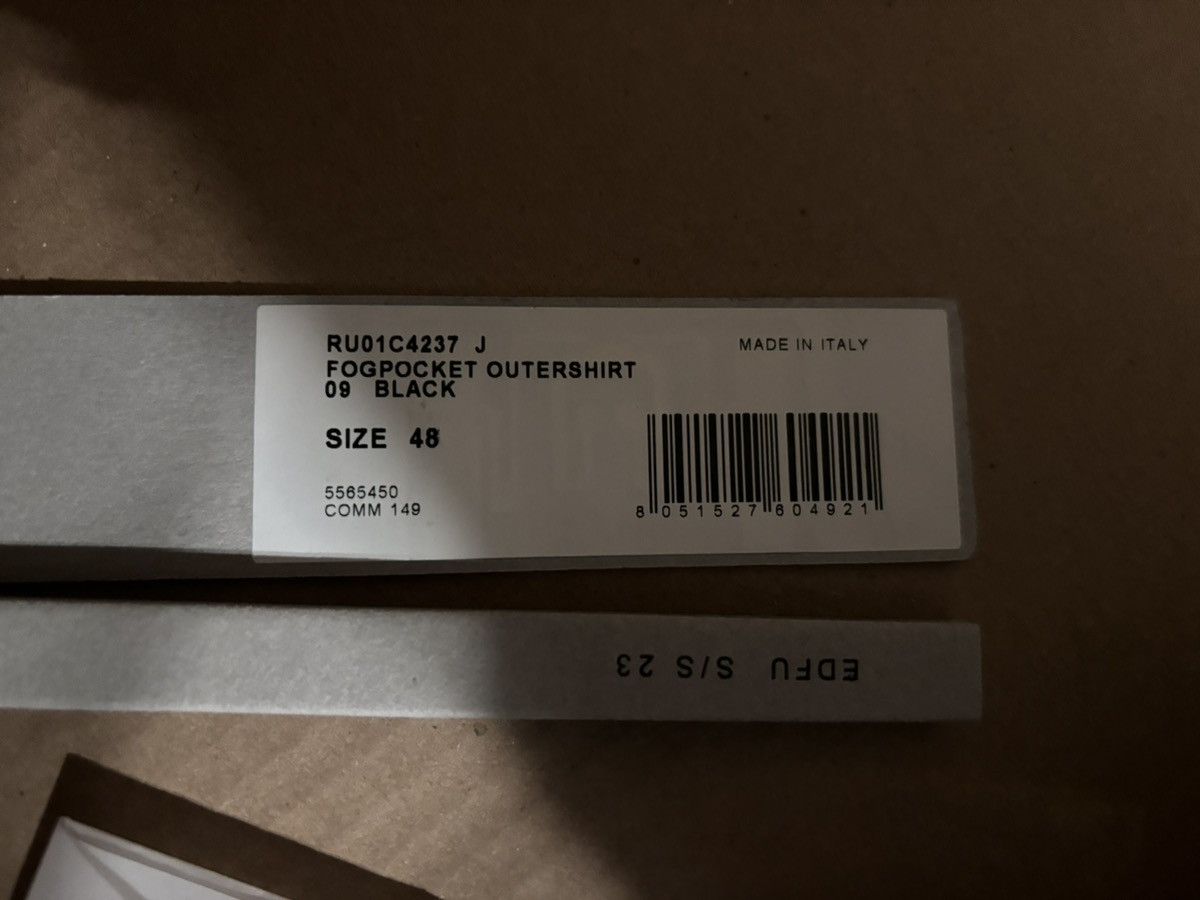 Rick Owens Rick Owens Fogpocket Outershirt IT48 Size US M / EU 48-50 / 2 - 8 Thumbnail