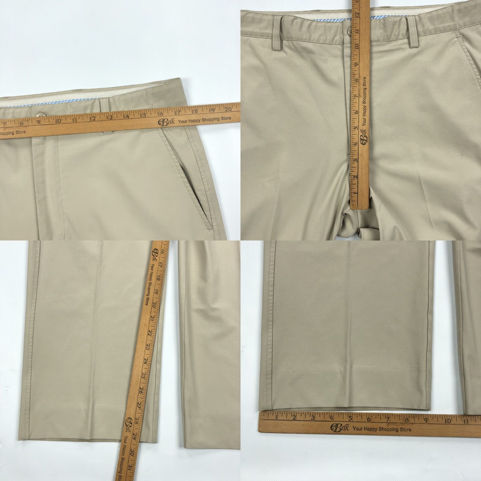 Footjoy FootJoy Men's Khaki Flat Front Performance Golf Pants 35x30 Stretch Classic Shirt Pants Shoe? Size US 35 - 8 Thumbnail