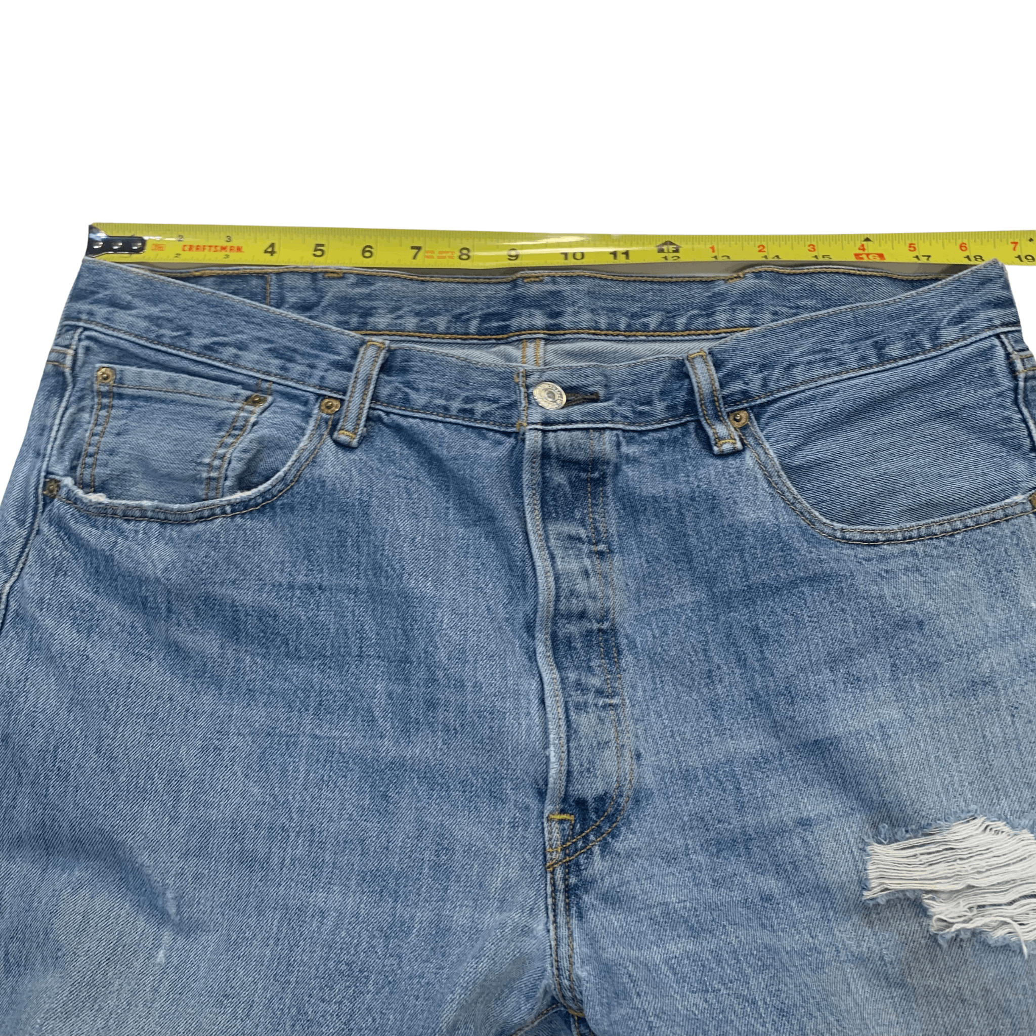 Levi's Levi's 501s Distressed Straight Leg Jeans | 38x30 Size US 38 / EU 54 - 4 Thumbnail