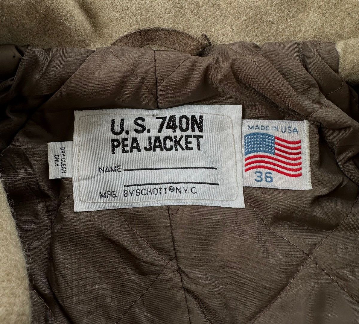 Schott Pea coat wool jacket us740 n pea jacket Size 36R - 9 Thumbnail