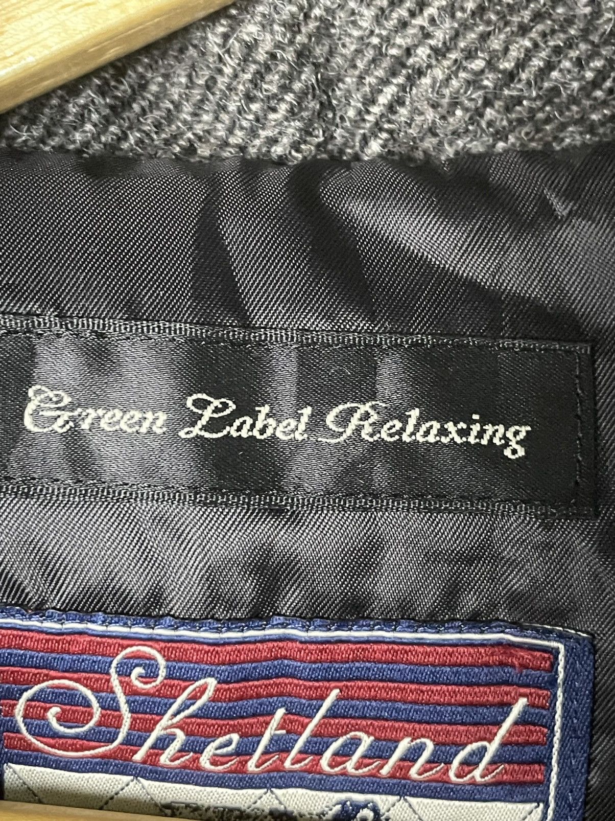 Japanese Brand × Vintage Green Label Relaxing Shetland Wool Long Coat (86) Size US XXS / EU 40 - 8 Thumbnail