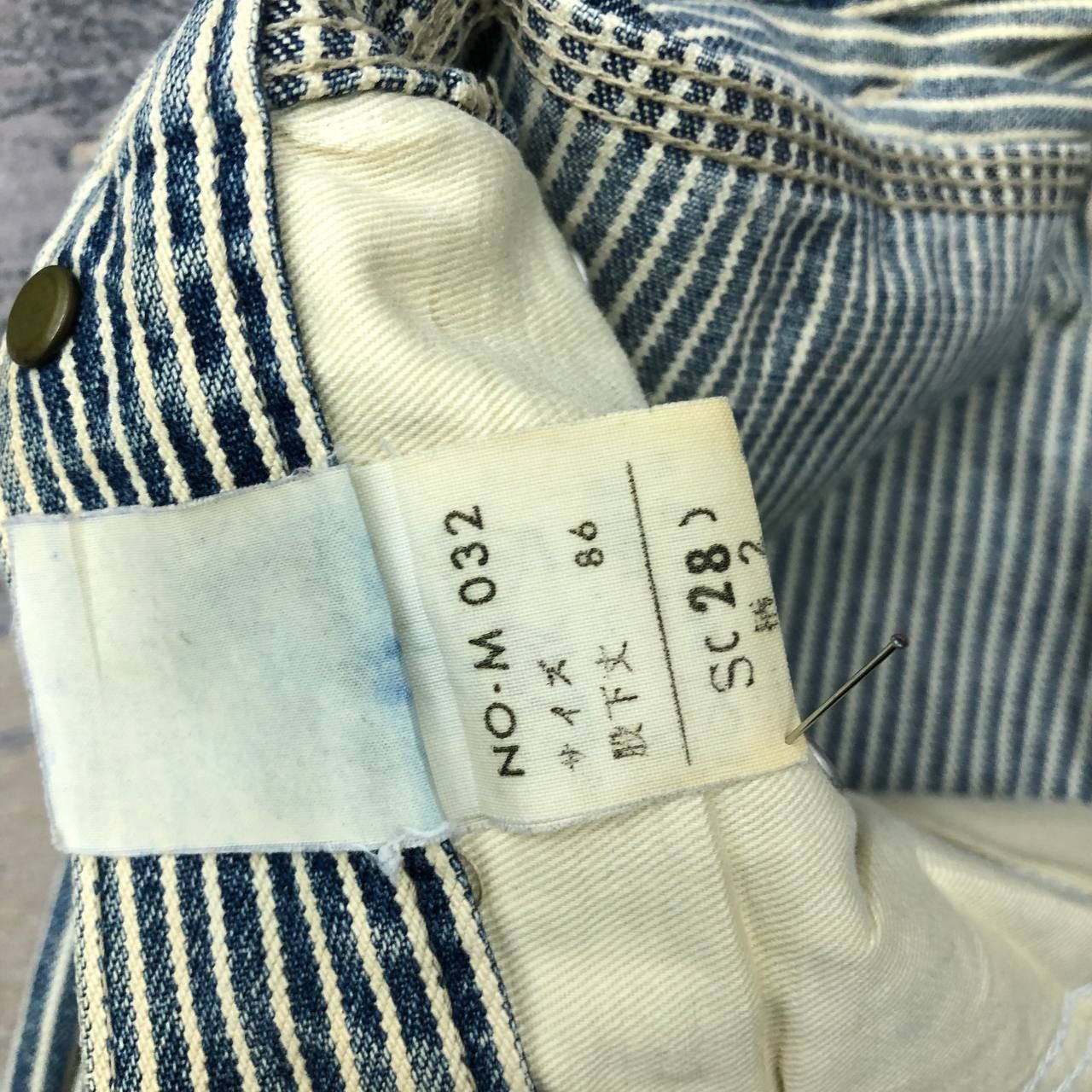 Other P450 VTG BLUE WAY WORKWEAR DISTRESSED HICKORY STRIPED PANTS Size US 28 / EU 44 - 10 Thumbnail
