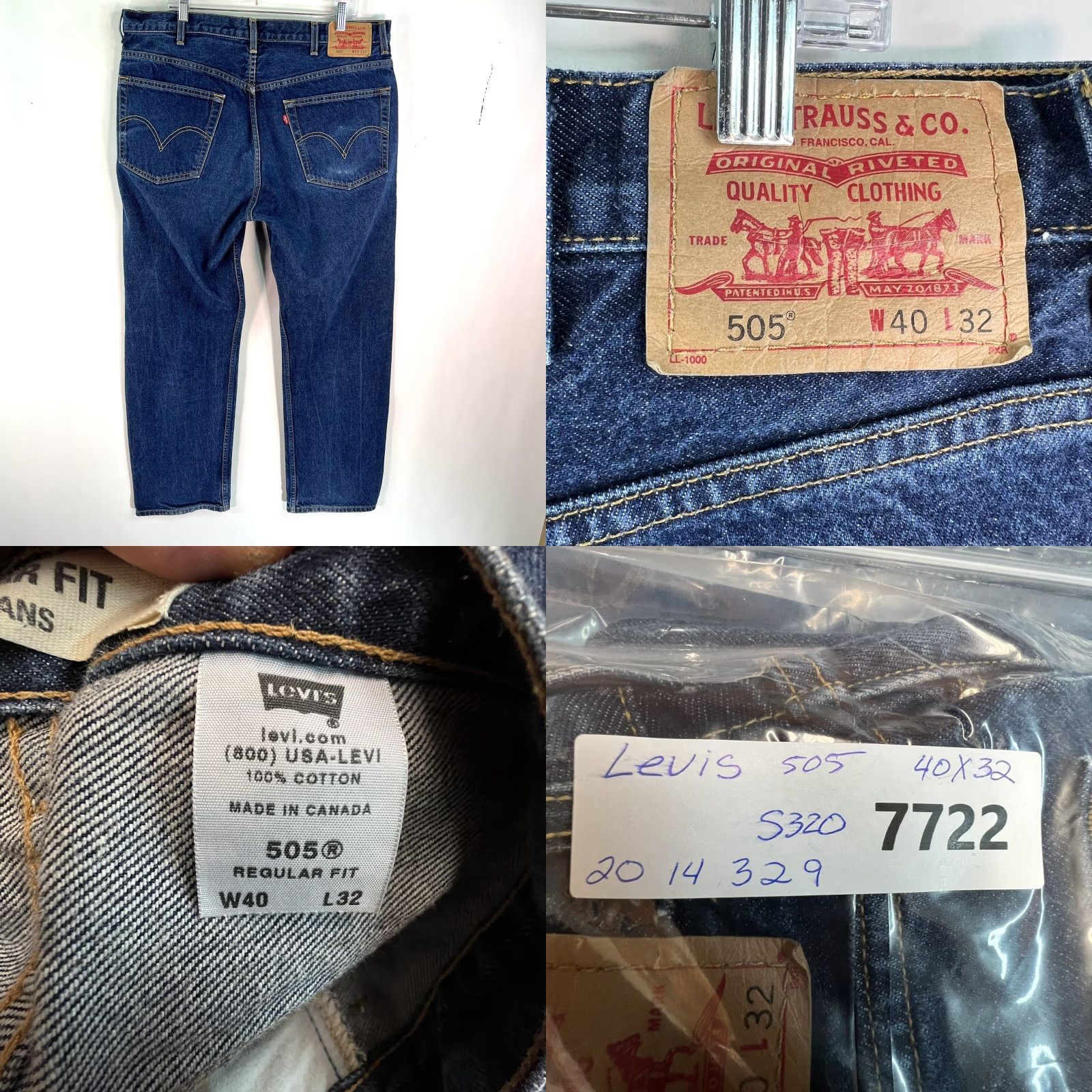 Levi's Levi's 505 Denim Jeans Mens Regular 40X32 Blue Straight 40 32 Jeans Straight Mens Blue 505 Denim Regular Fit Pants 40X32 Size US 40 / EU 56 - 8 Thumbnail