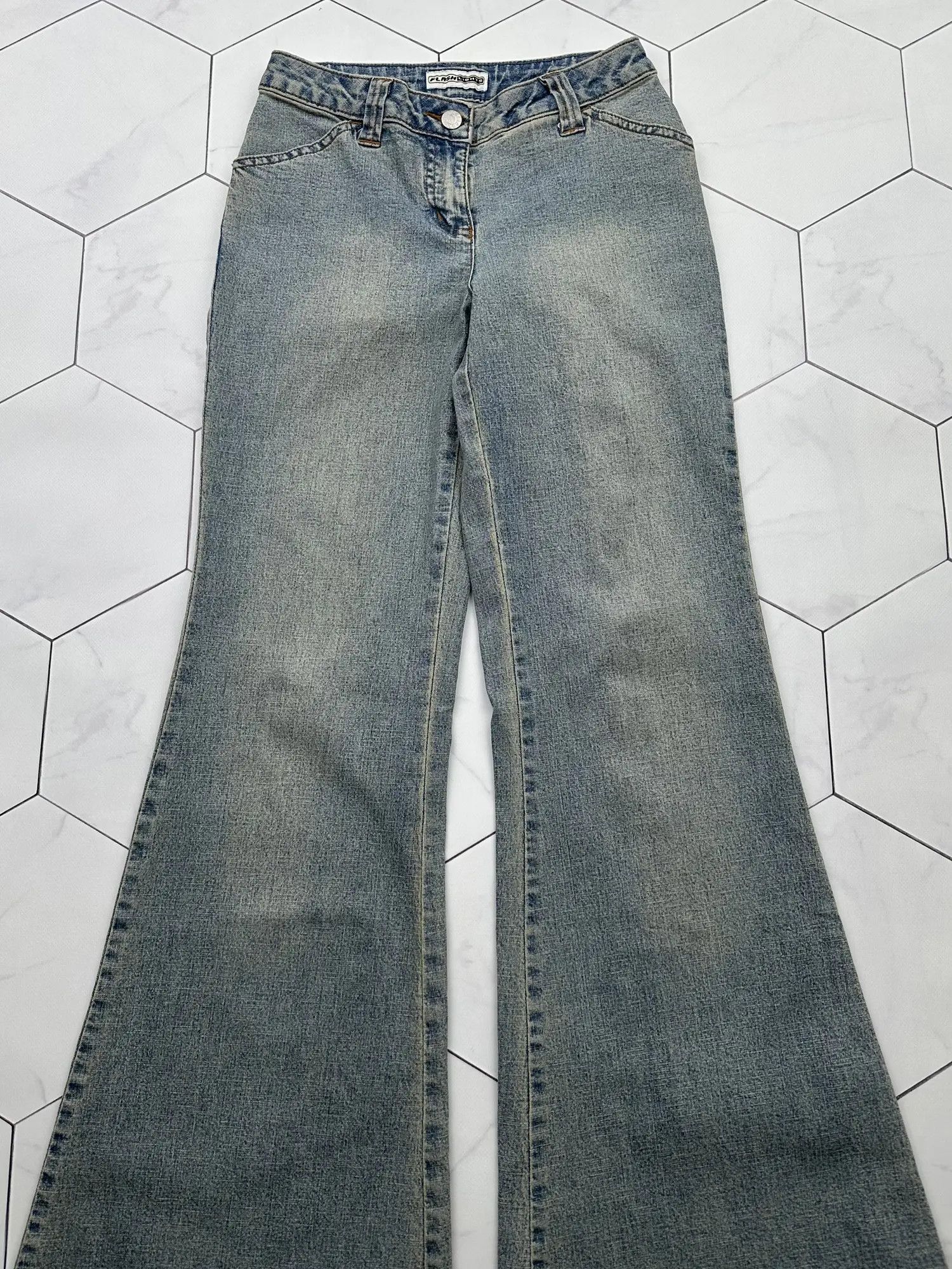 Japanese Brand Vintage Super Flare Jeans (B519)E2 Size 27" / US 4 / IT 40 - 2 Thumbnail