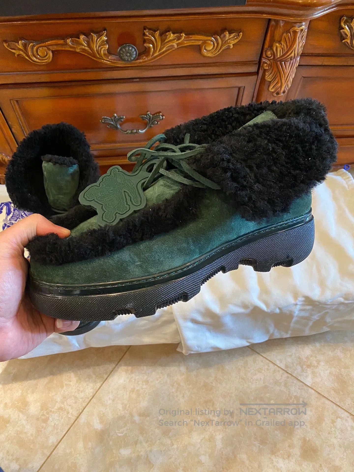 Burberry Multi Colored Fur Lined High Top Boots Size 9. Size US 9 / EU 42 - 3 Thumbnail