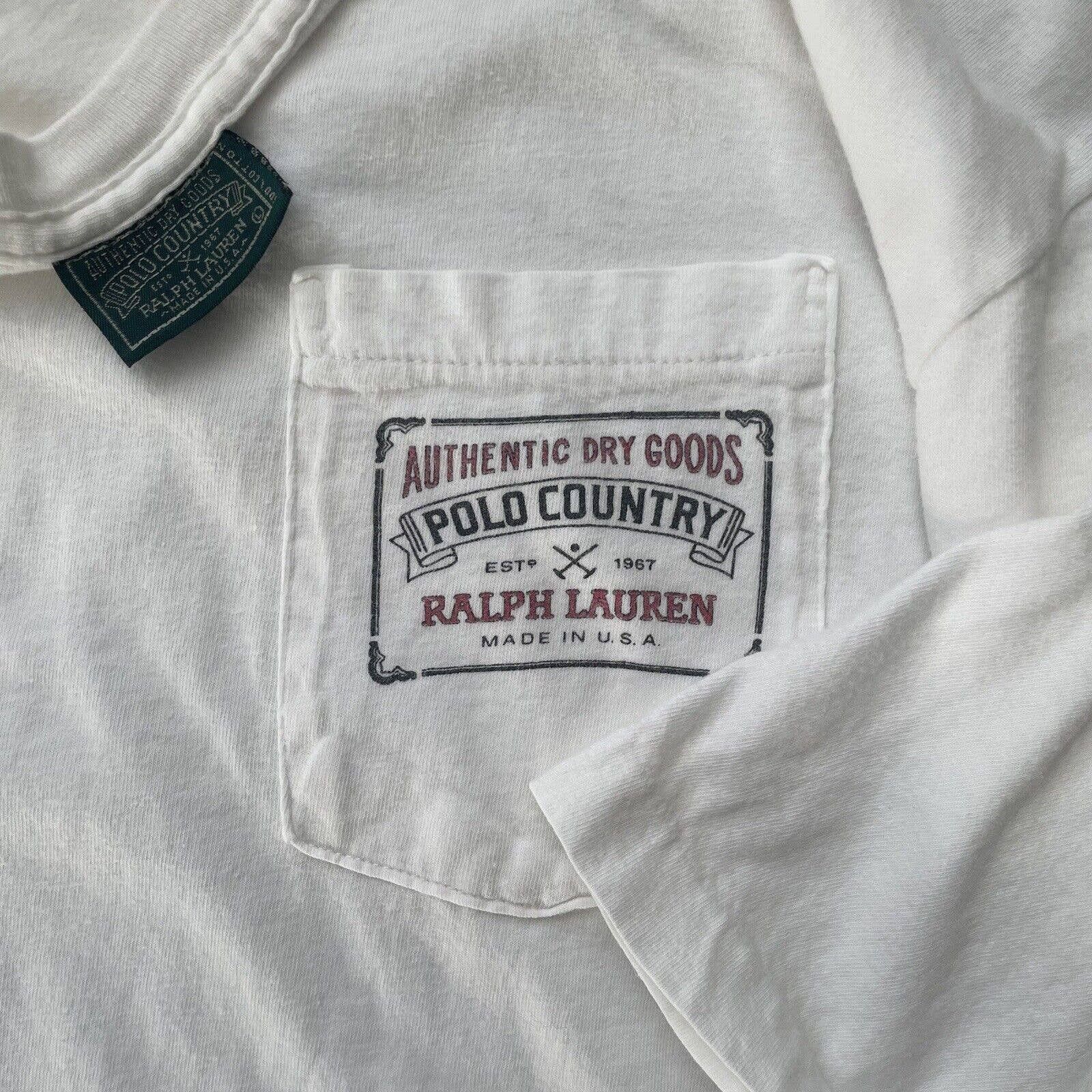 Vintage Ralph Lauren Polo Country Pocket T-Shirt Dry Goods