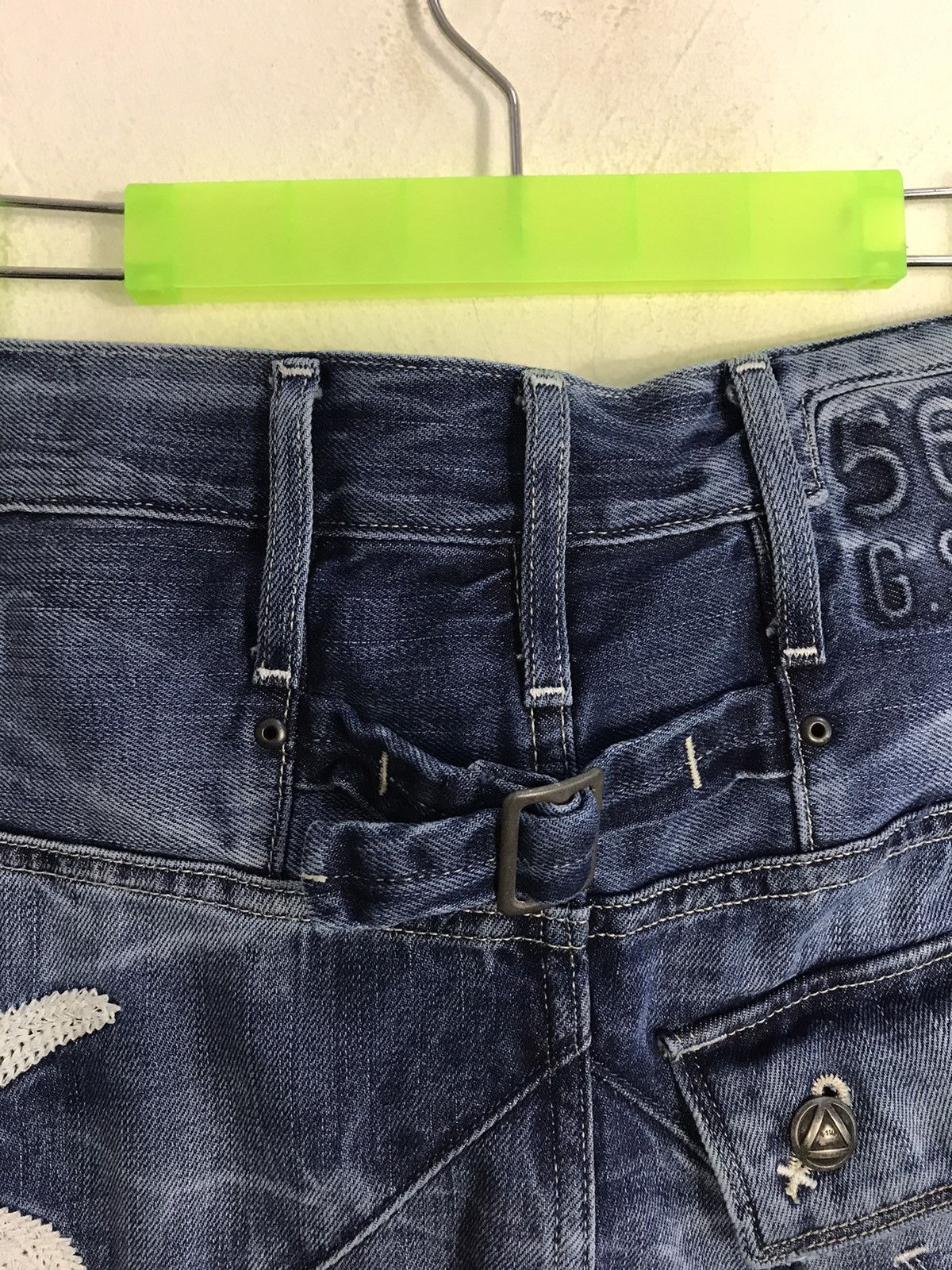 G-Star G Star Raw 3 Denim Biker Design Indigo Low Rise Straight Cut Size US 29 - 6 Thumbnail