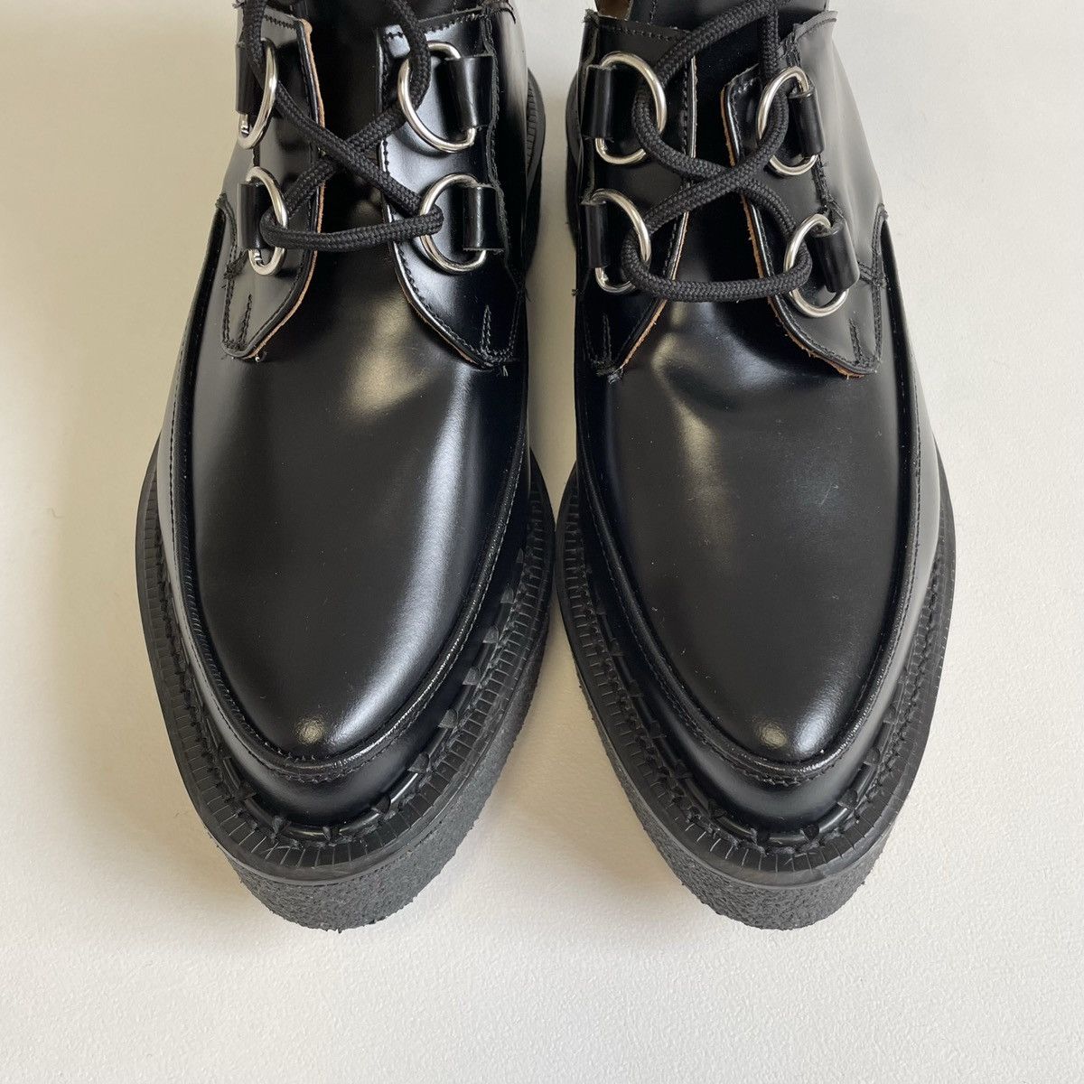 Comme des Garcons Black Leather Combat Boot Creepers Size US 9 / IT 39 - 8 Thumbnail
